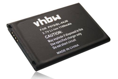 vhbw Akku kompatibel mit LG Optimus LS855 Marquee, L5 E610, LS700 Slider, L3 E400, Net P690 Handy Smartphone Telefon (1100 mAh, 3,7 V, Li-Ion)