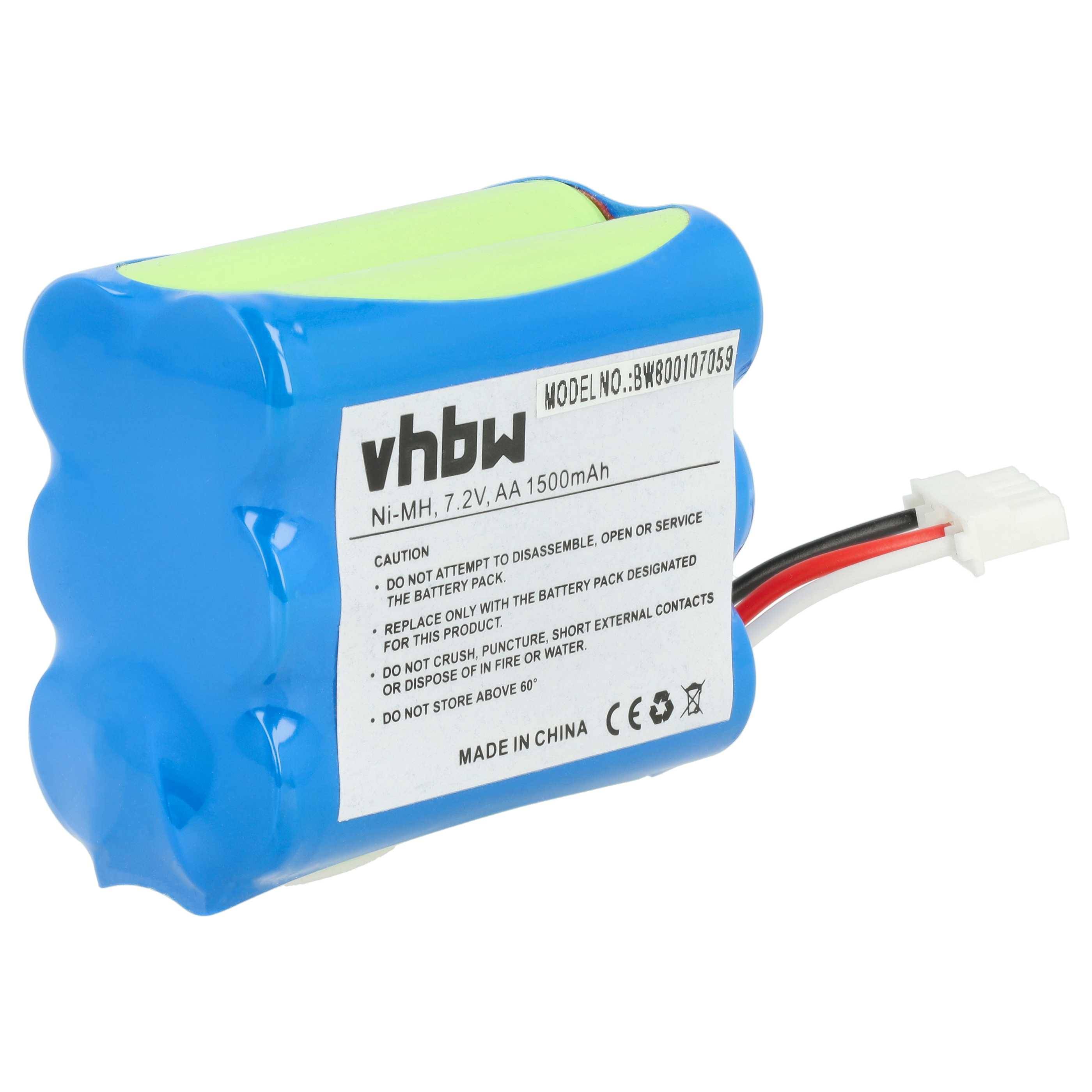 vhbw Akku Ersatz für iRobot 4409709, GPRHC202N026, W206001001399 für Staubsauger (1500 mAh, 7,2 V, NiMH)