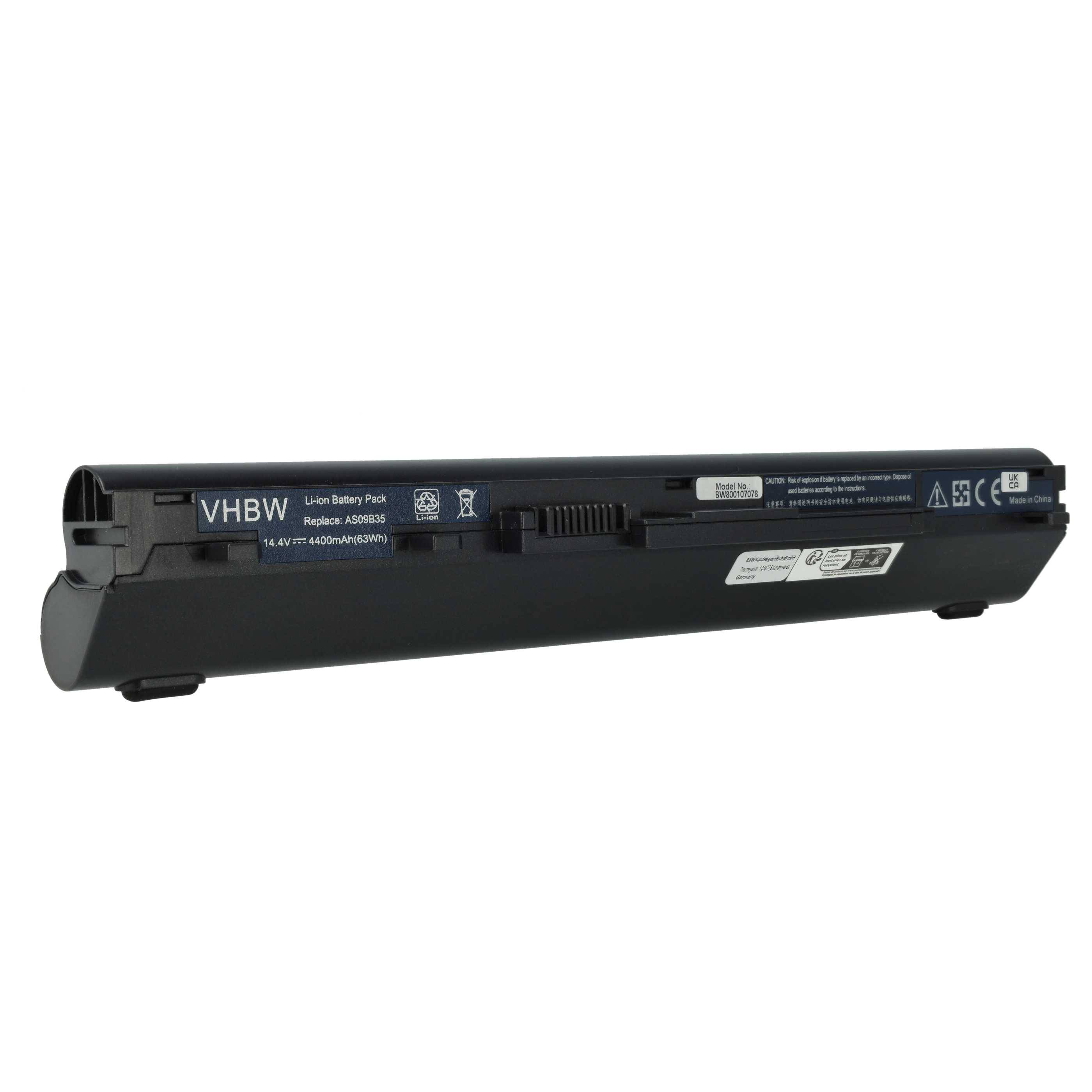 vhbw Akku kompatibel mit Acer TravelMate TimelineX 8372T-384G32Mnkk, 8372T-484G32Mnkk Notebook (4400 mAh, 14,8 V, Li-Ion)