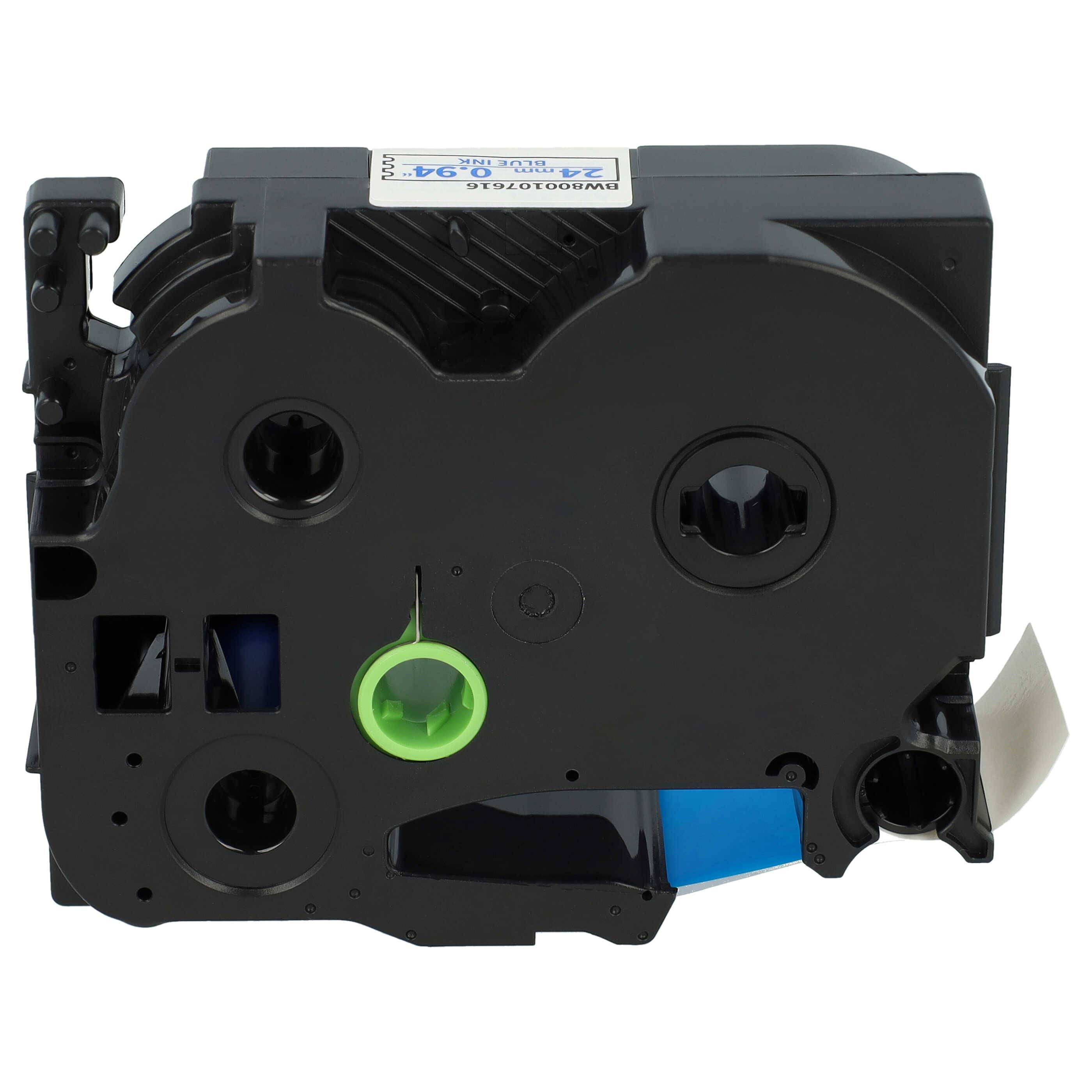 vhbw 1x Schriftband-Kassette kompatibel mit Brother PT 9400, 7500 VP, 550, 7600 VP, 9200 DX, 3600, 9200 PC Etiketten-Drucker 8m x 24mm Blau auf Weiß