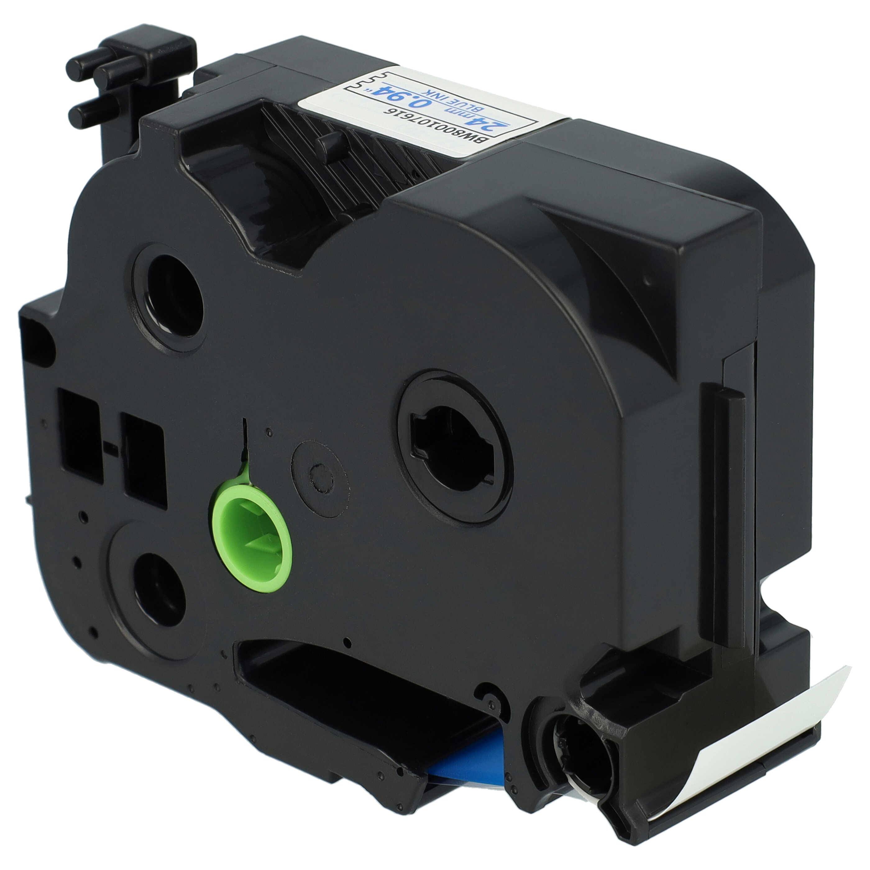 vhbw Schriftband-Kassette kompatibel mit Brother PT RL 700 S Etiketten-Drucker 8m x 24mm Blau auf Weiß