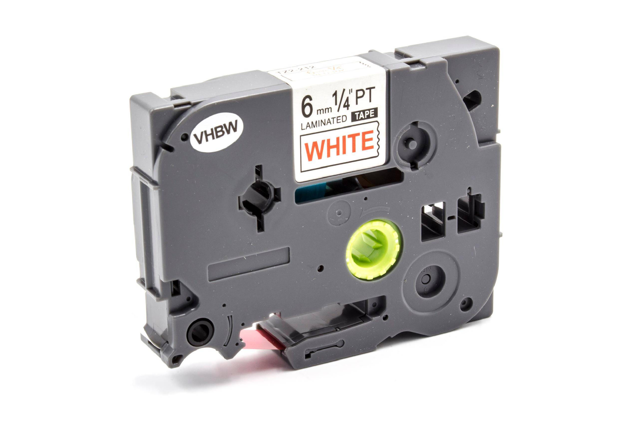vhbw Kassette Patronen Schriftband 6mm kompatibel mit Brother P-Touch 1290, 1750, 1800, 1850, 200, 220, 2400, 2450, 2460, 2470 Ersatz für TZE-212
