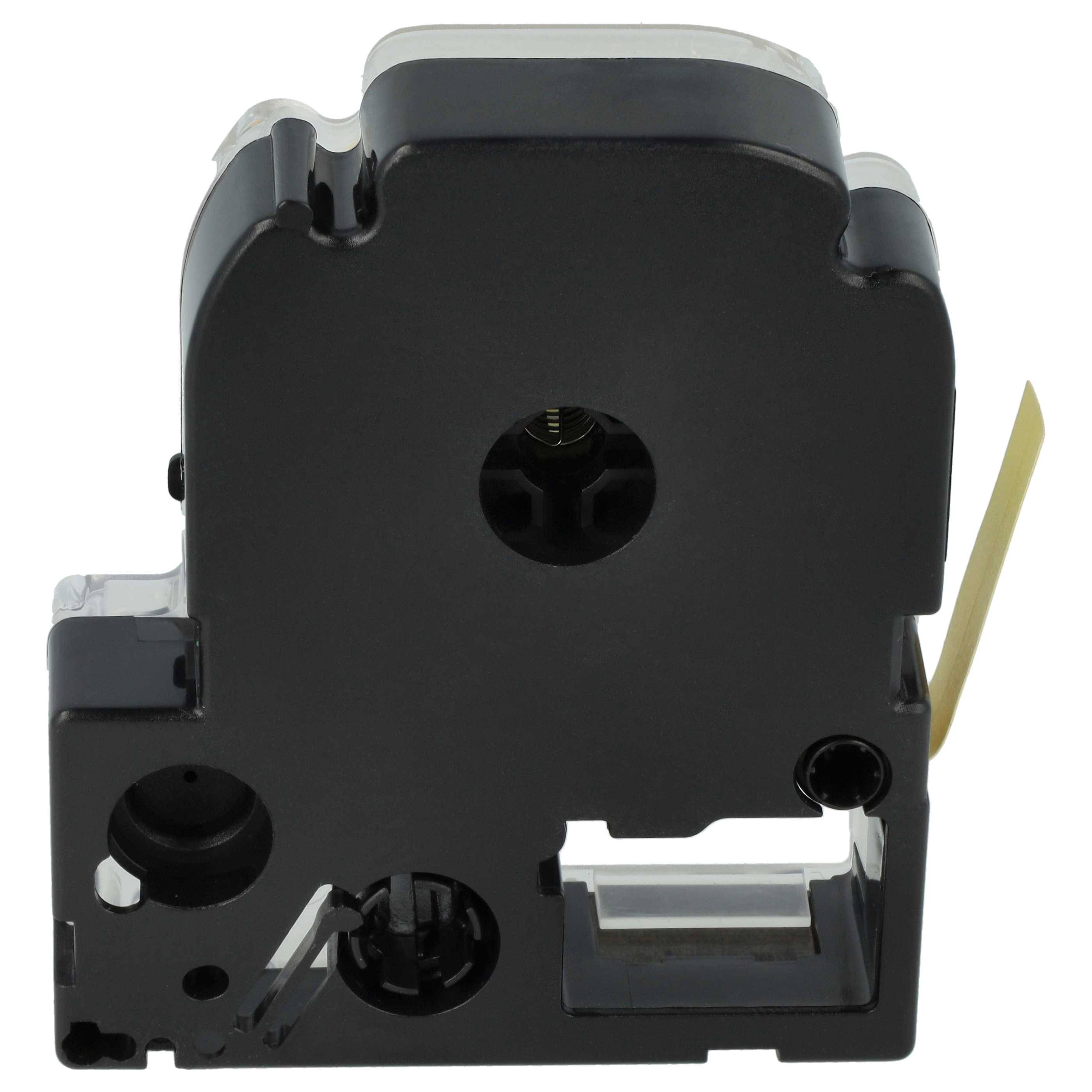 vhbw Schriftband-Kassette kompatibel mit Epson LabelWorks LW-700, OK200, LW-900P, OK720, OK300, OK500P Etiketten-Drucker 8m x 9mm Schwarz auf Gelb