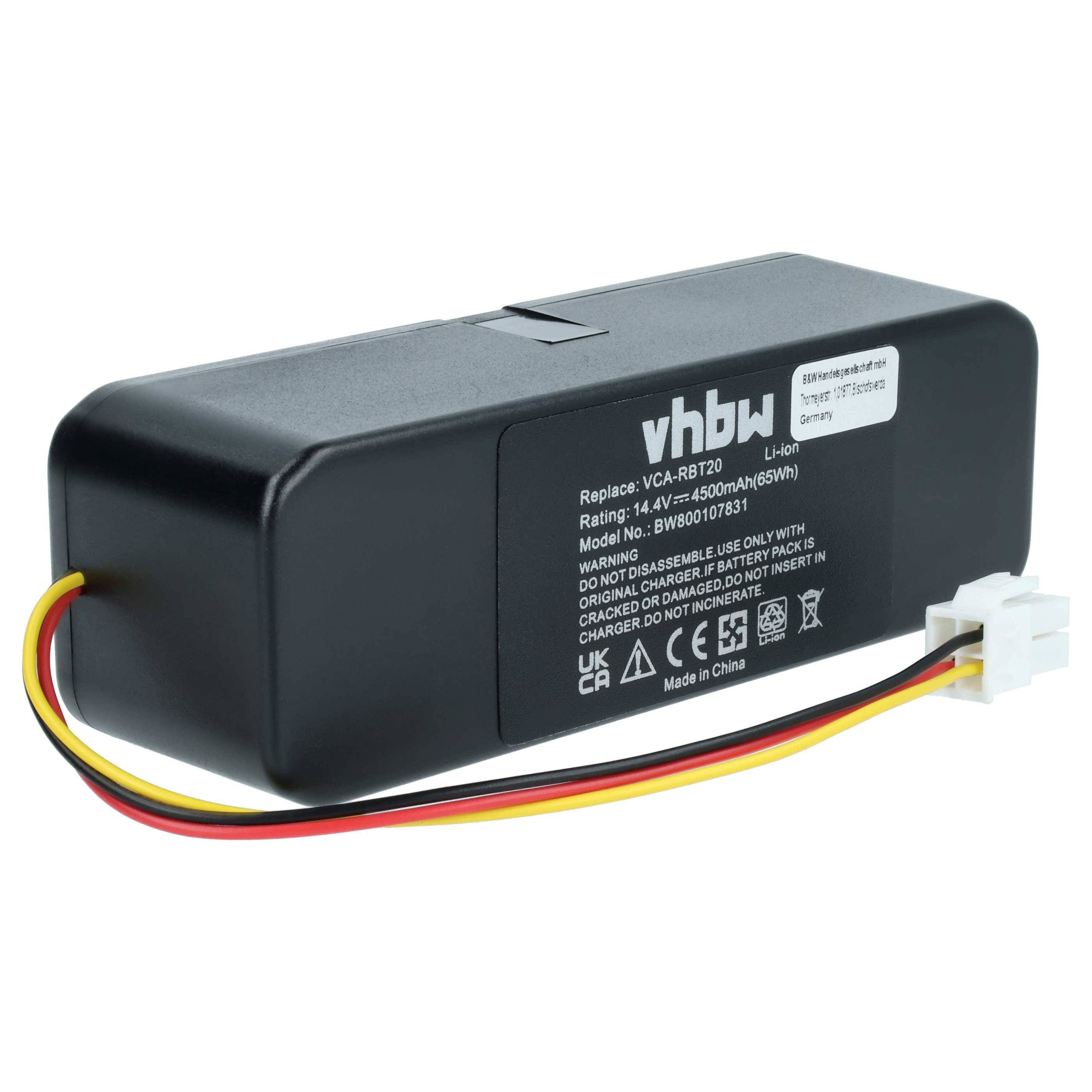 vhbw Akku kompatibel mit Samsung Navibot der SR-Series Ersatz für SR8850, SR8855, SR8877, SR8895, SR8849 Staubsauger 4500mAh 14,4V Li-Ion