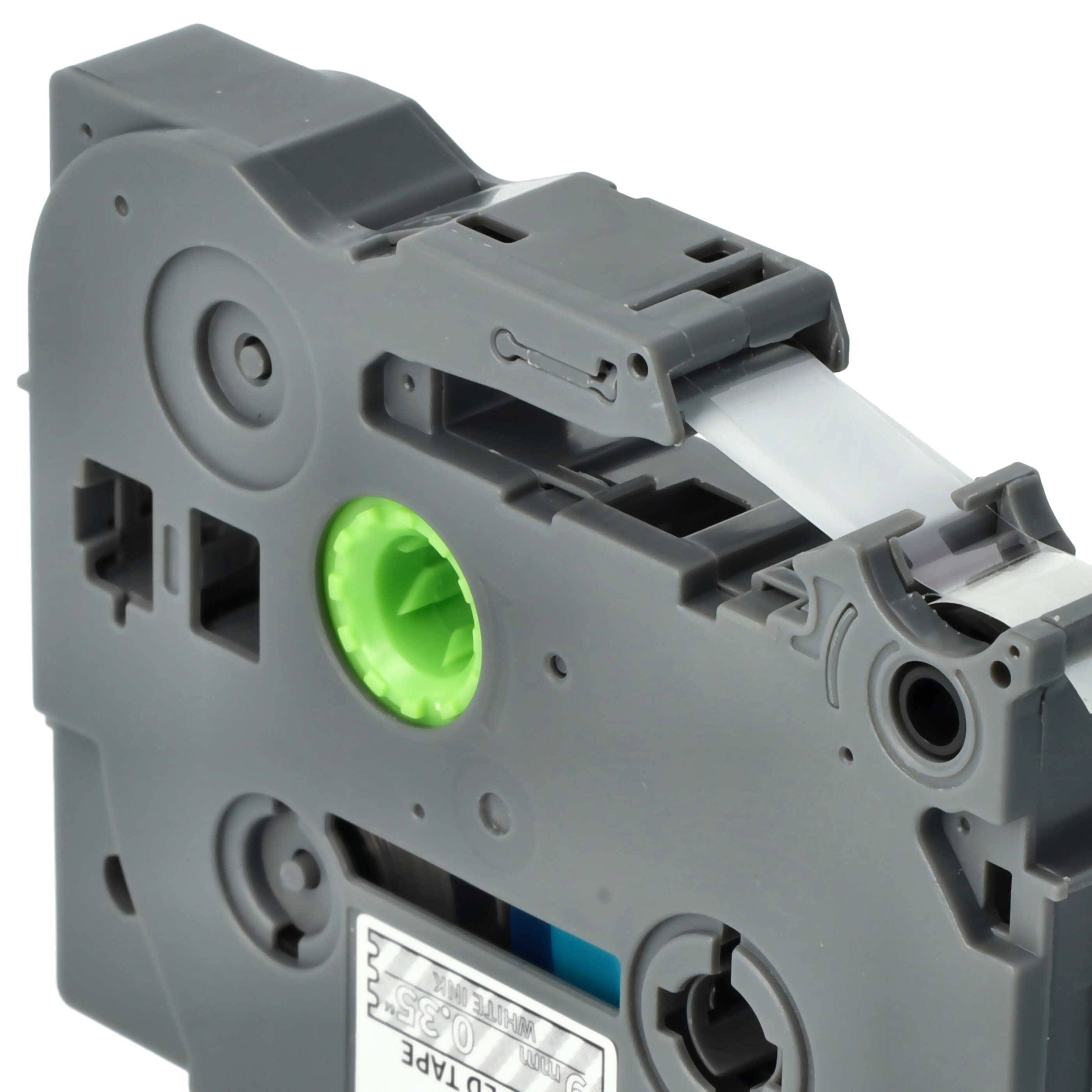 vhbw 1x Schriftband-Kassette kompatibel mit Brother PT RL700S Etiketten-Drucker 8m x 9mm Weiß auf Transparent