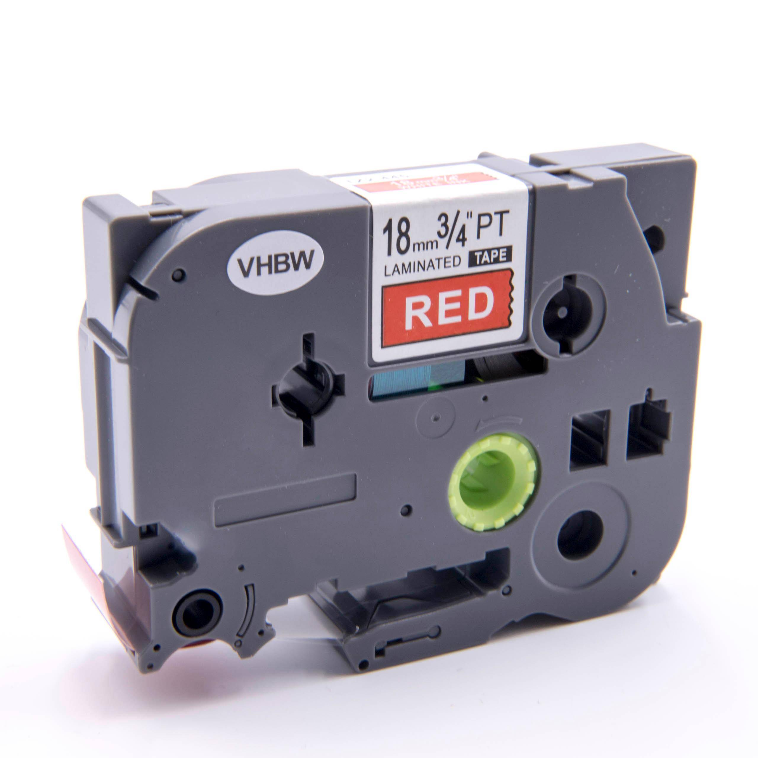 vhbw Kassette Patronen Schriftband 18mm kompatibel mit Brother P-Touch H 500 Li, P 700, RL 700 S Ersatz für TZ-445, TZE-445.