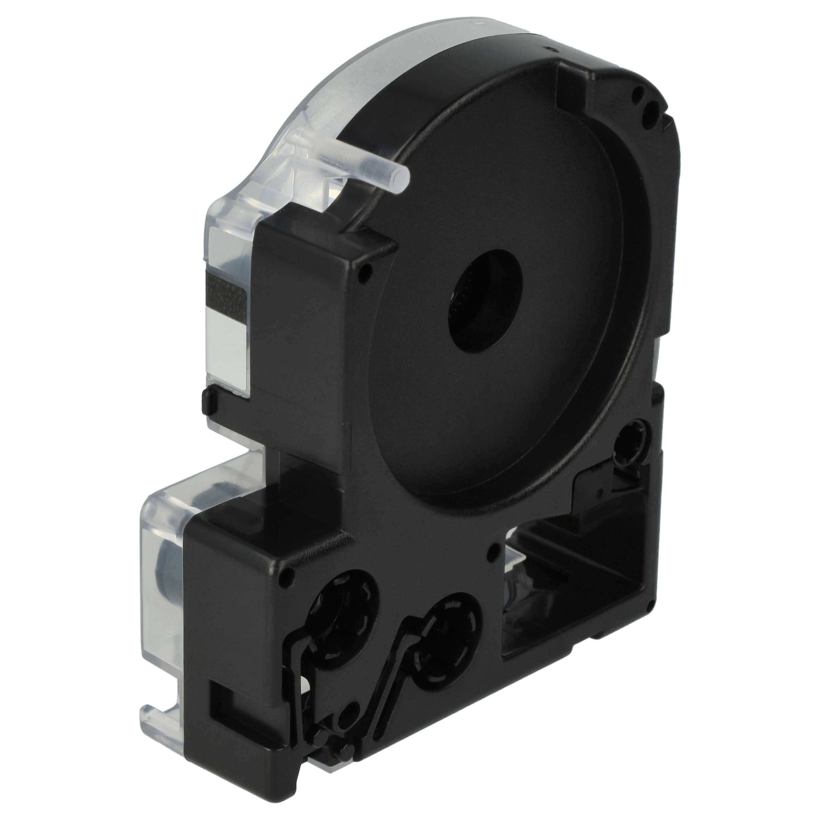 vhbw Schriftband-Kassette kompatibel mit Epson LabelWorks LW-1000P, LW-600P, LW-500, LW-400, LW-300 Etiketten-Drucker 8m x 12mm Schwarz auf Silber