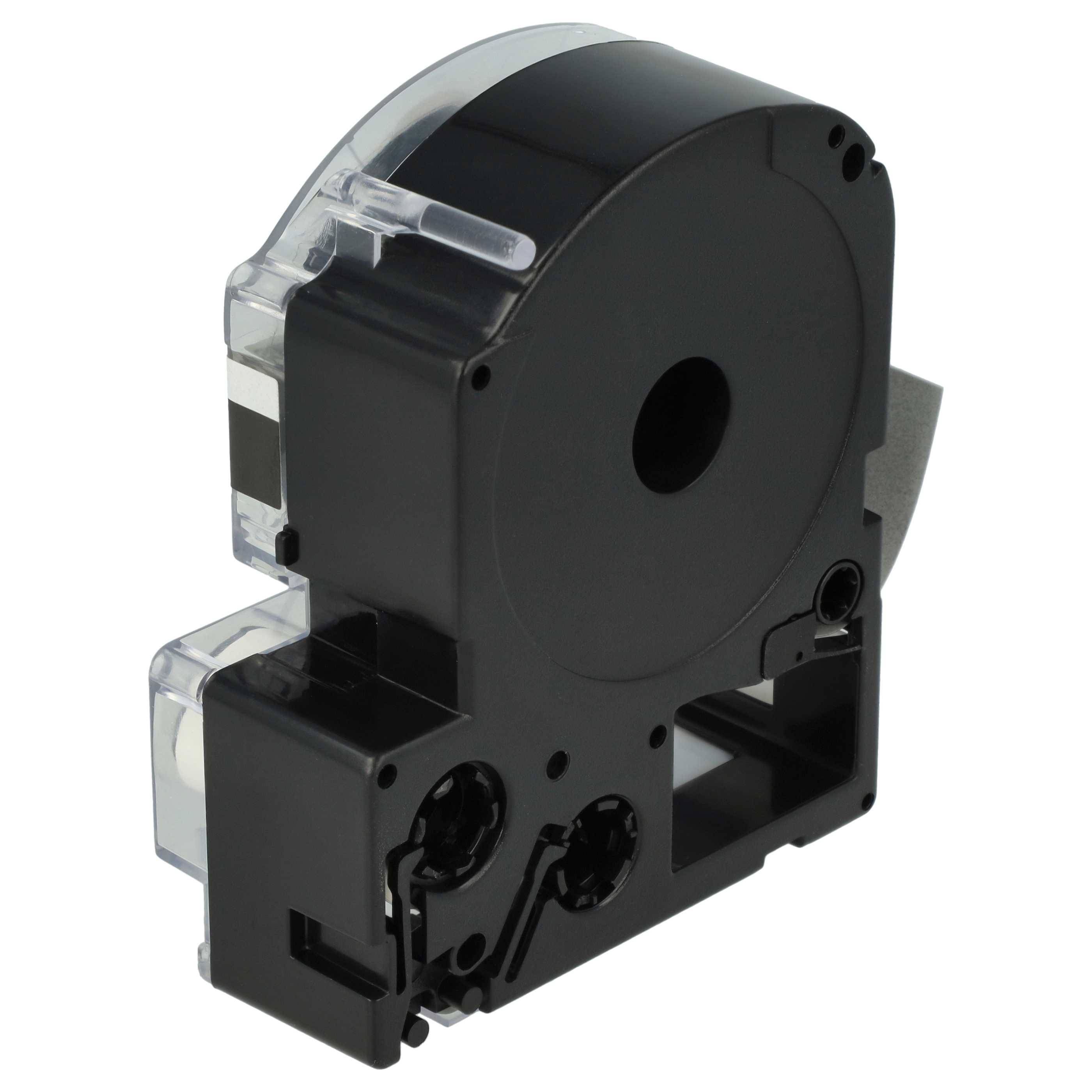 vhbw Schriftband-Kassette kompatibel mit KingJim SR530, SR550, SR3900C, SR530C, SR3900P, SR6700D, SR330 Etiketten-Drucker 8m x 24mm Weiß auf Schwarz