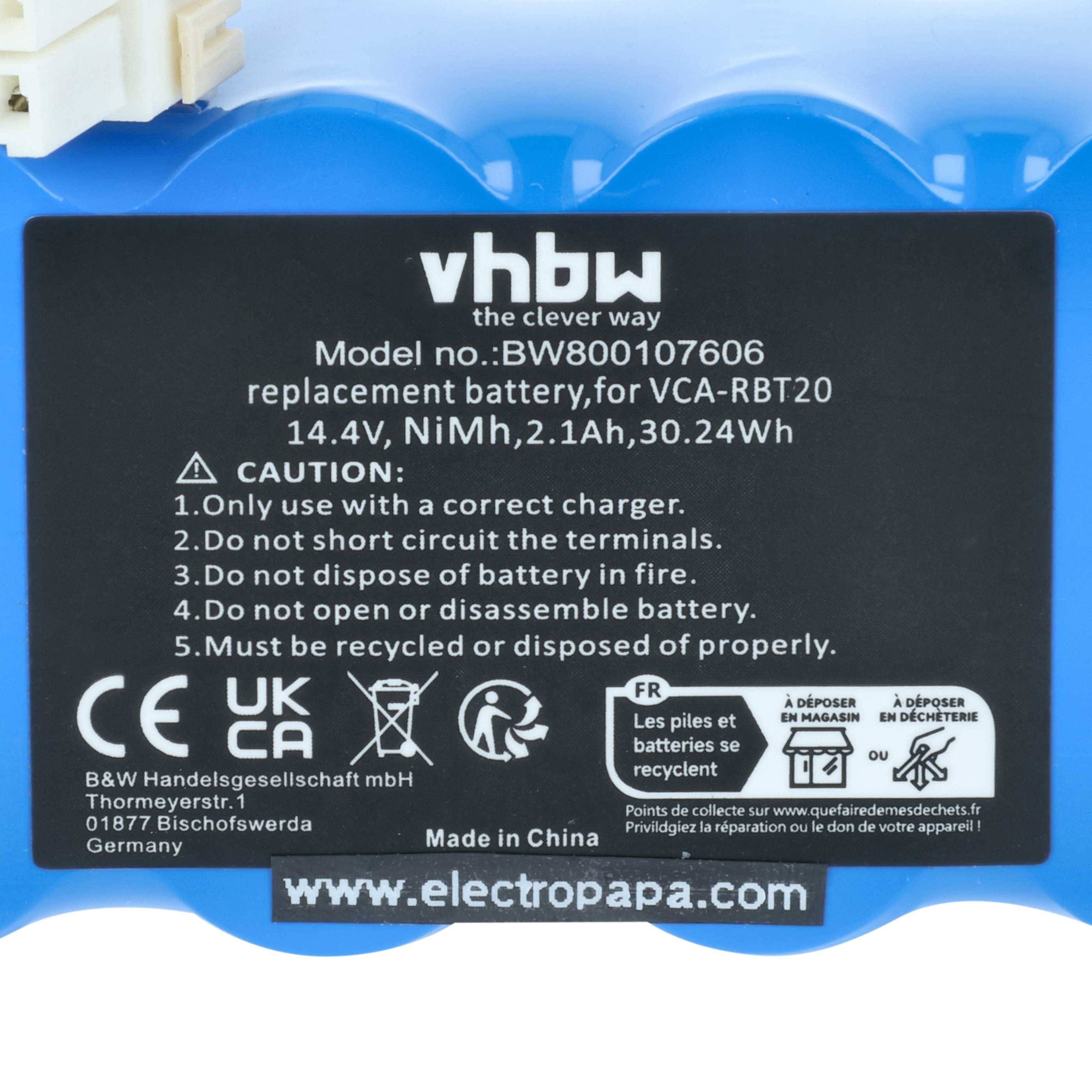 vhbw Akku NiMH 2100mAh kompatibel mit Samsung Navibot der SR-Series | Ersatz für SR8850, SR8855, SR8877, SR8895, SR8849 Staubsauger Saugroboter (14