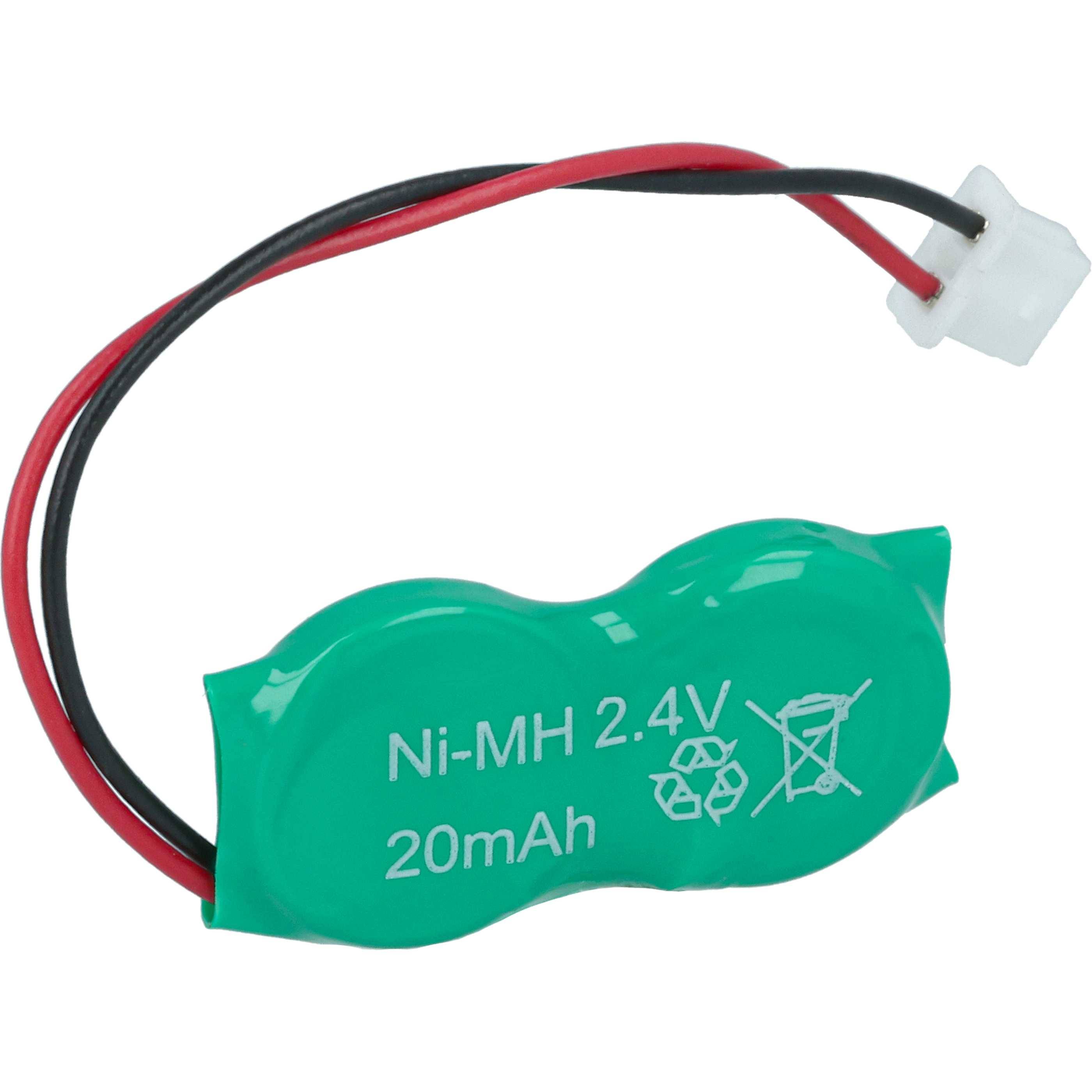vhbw BIOS-Batterie kompatibel mit Toshiba Satellite A15-S1291, A15-S157, A15-S1292, A15-S1692, A15-S158 Computer Notebook (20 mAh, 2,4 V, NiMH)