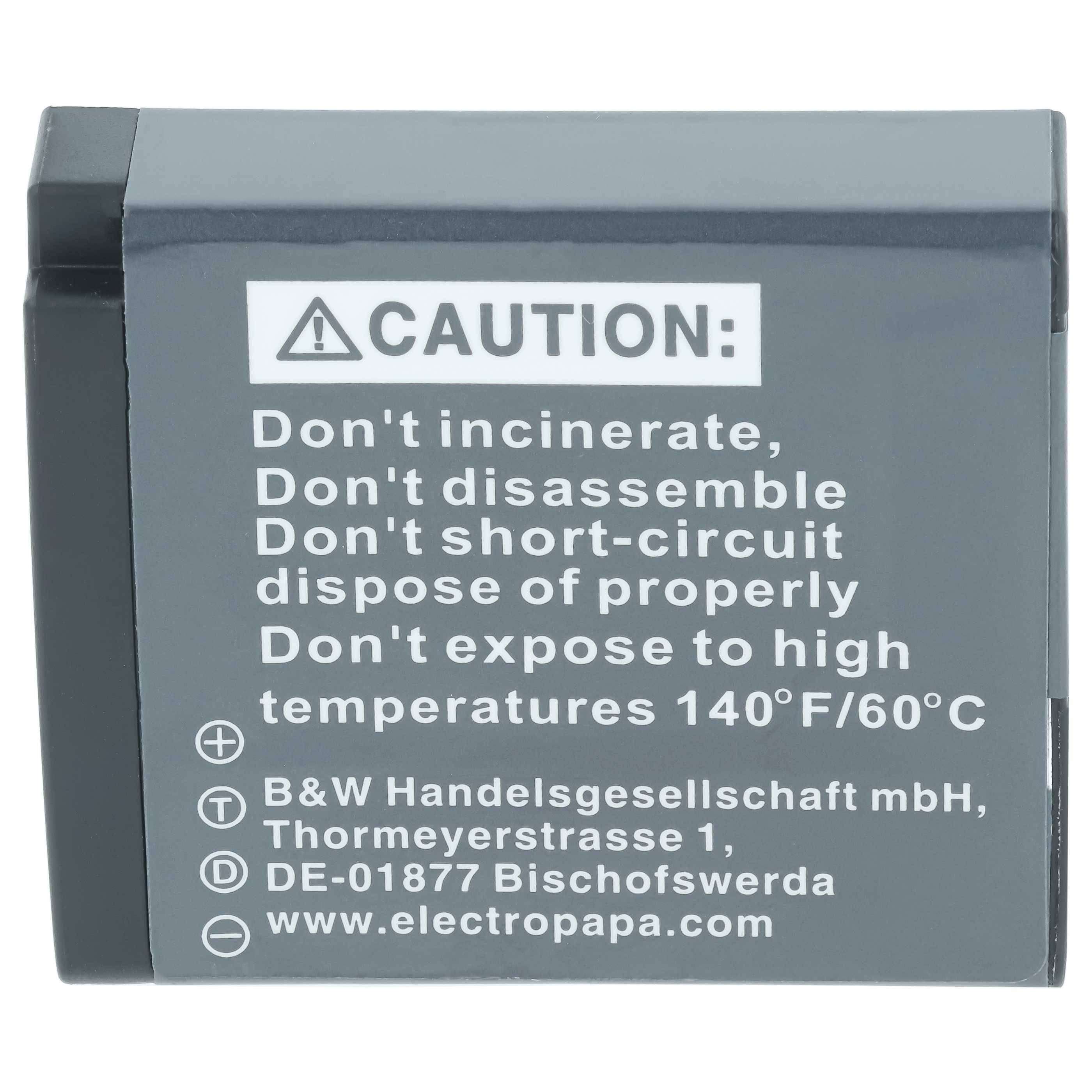 Grau Akku-Pack mit Warnhinweis: 