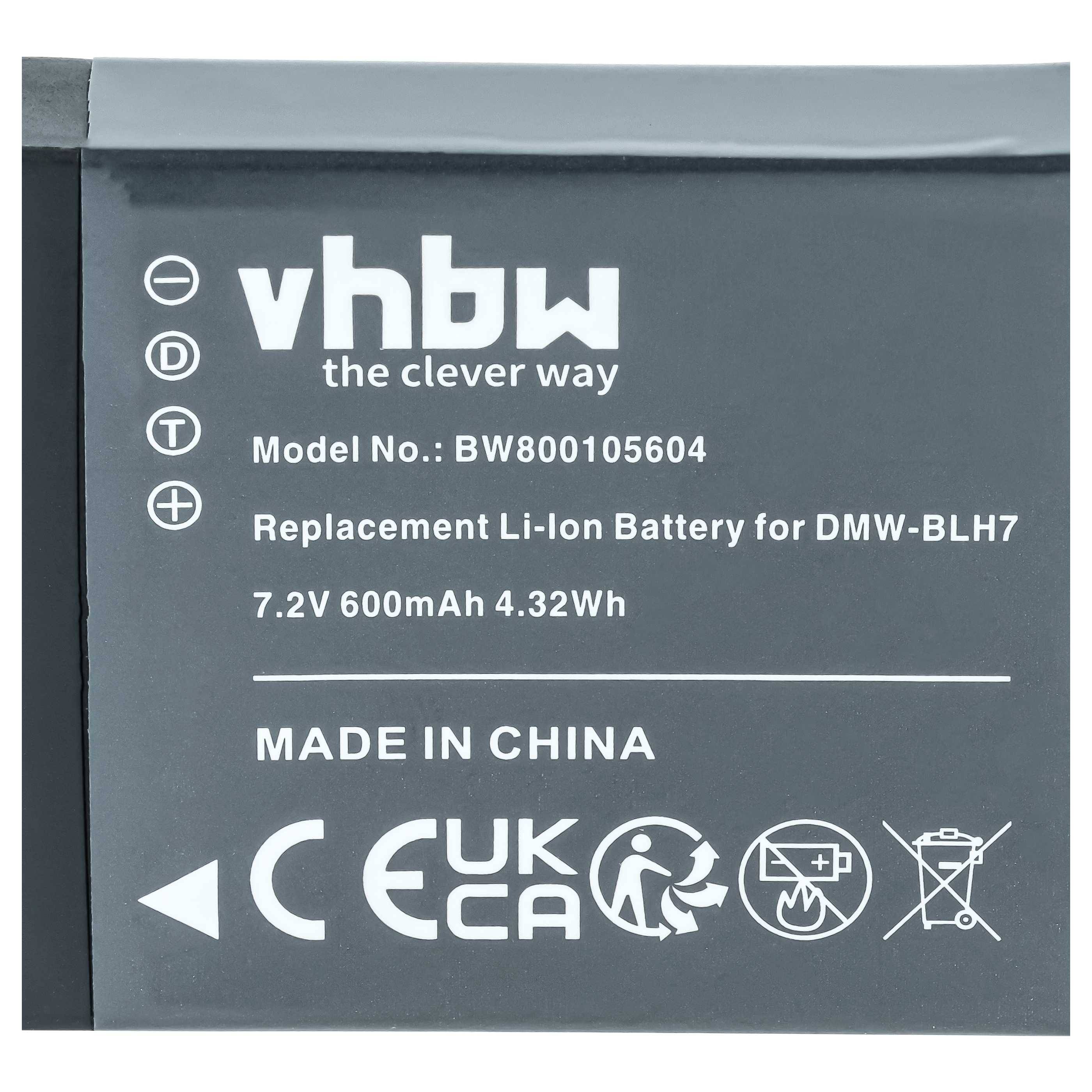 vhbw Ersatz-Li-Ion-Batteriepack mit Bezeichnung „DMW-BLH7