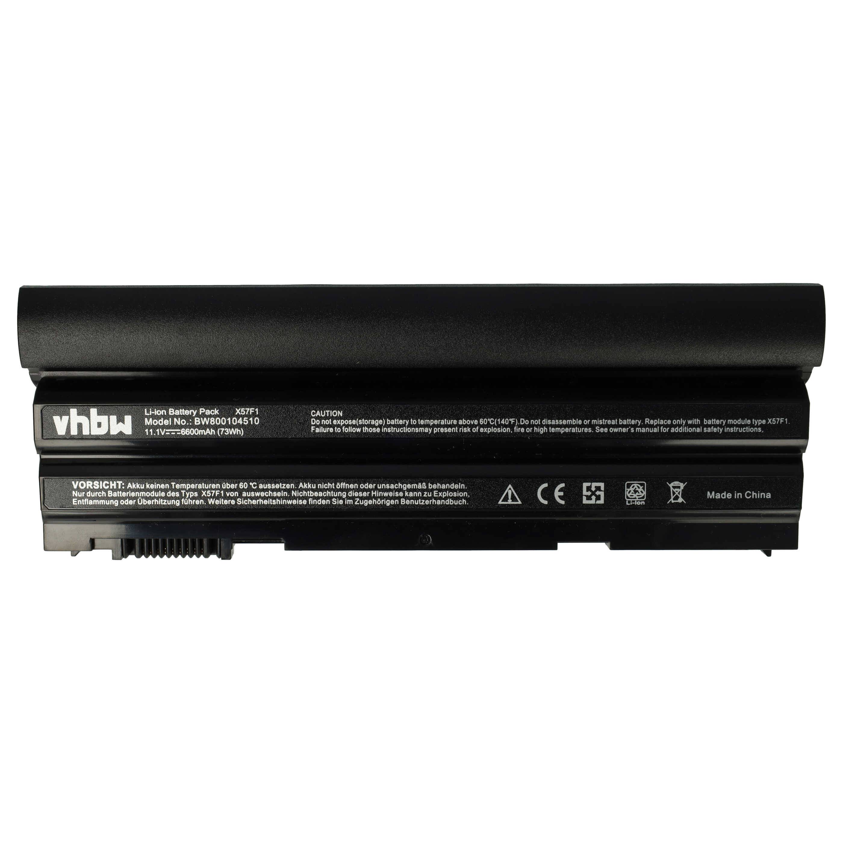 vhbw 1x Akku Ersatz für Dell 8858X, M1Y7N, DTG0V, 911MD, KJ321, HCJWT, 451-11696, 8P3YX für Notebook (6600 mAh, 11,1 V, Li-Ion)