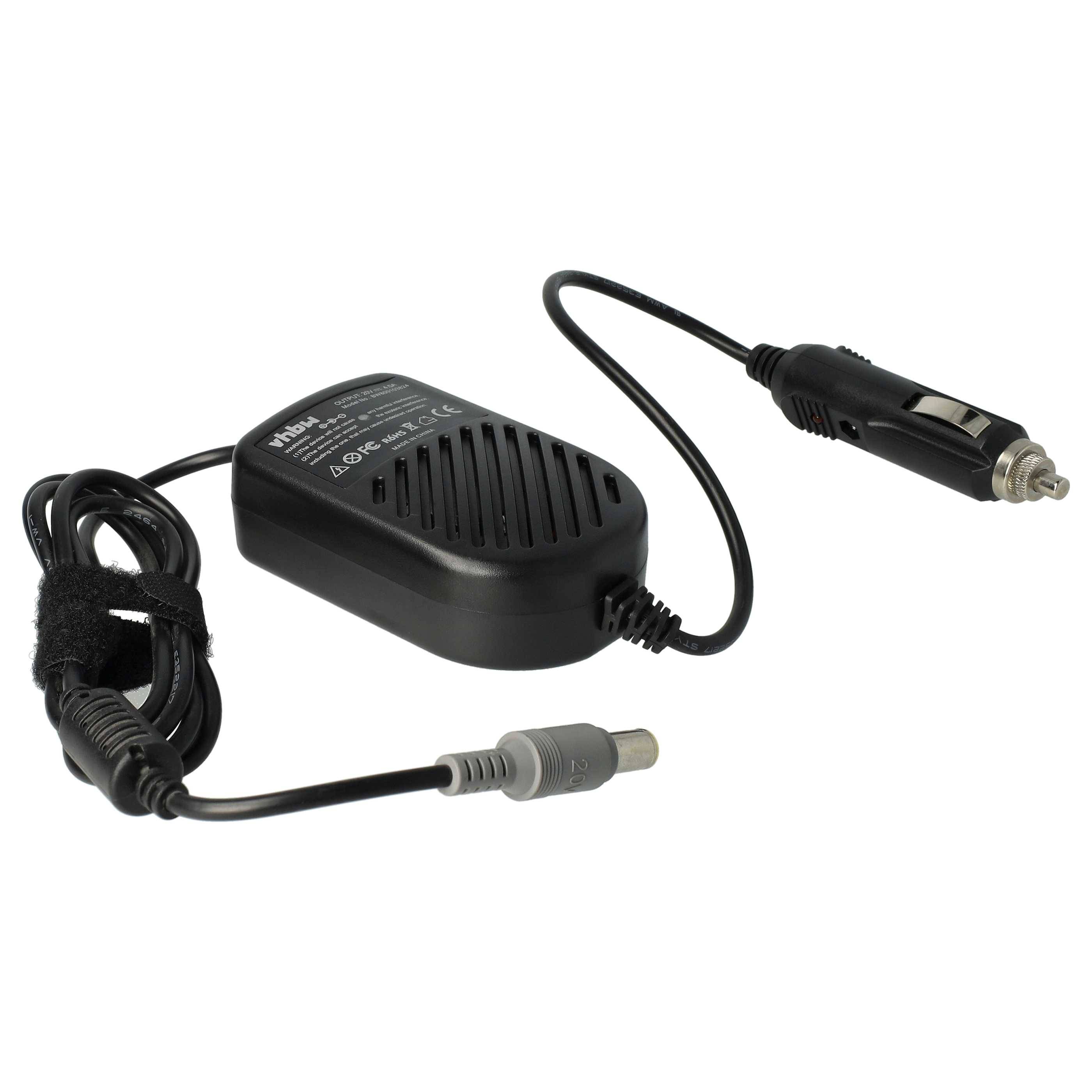 vhbw KFZ-Ladekabel kompatibel mit Lenovo ThinkPad Edge S430 | S440, E545 Notebook - 12V Ladegerät Schwarz 4,5 A