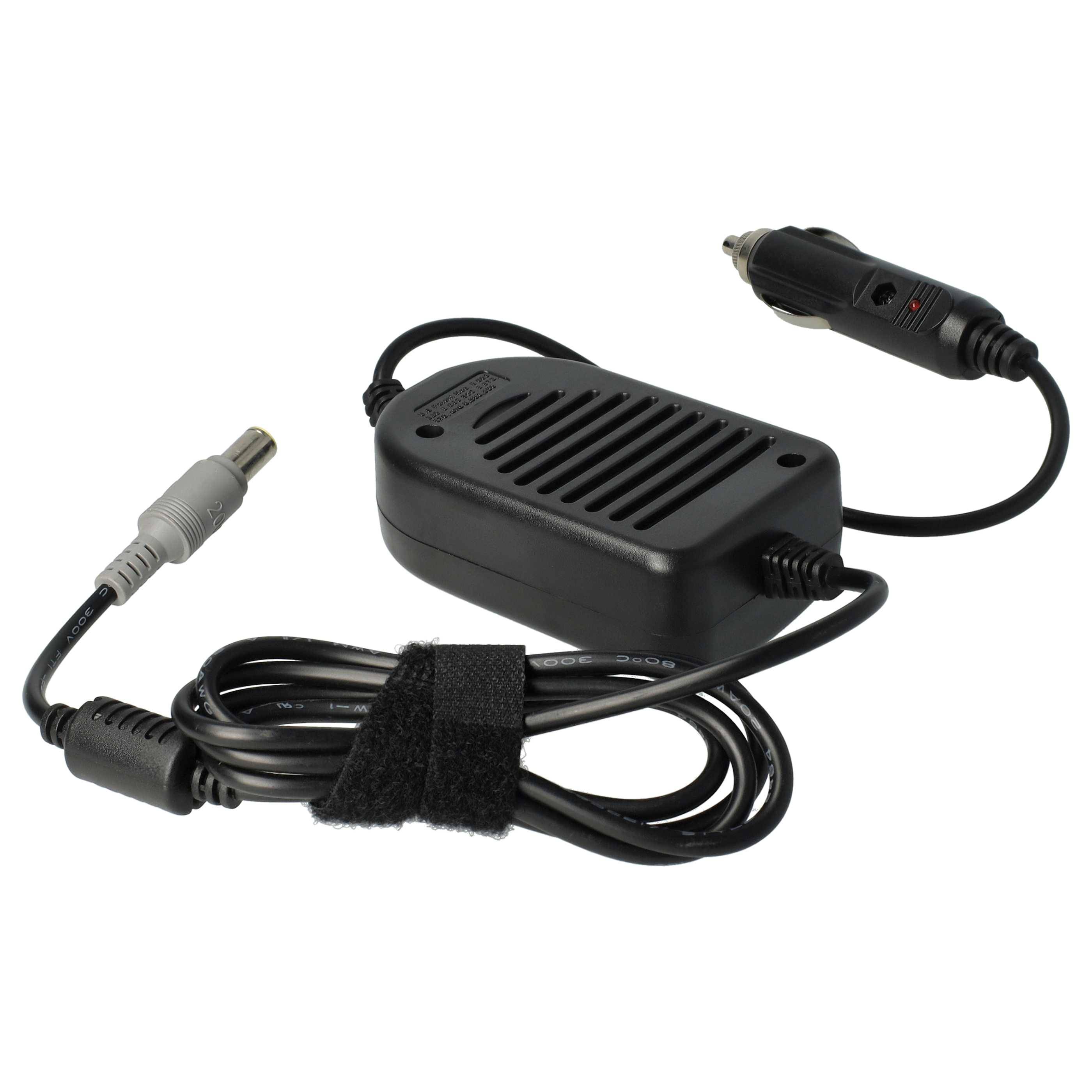 vhbw KFZ-Ladekabel kompatibel mit Lenovo ThinkPad Edge S430 | S440, E545 Notebook - 12V Ladegerät Schwarz 4,5 A