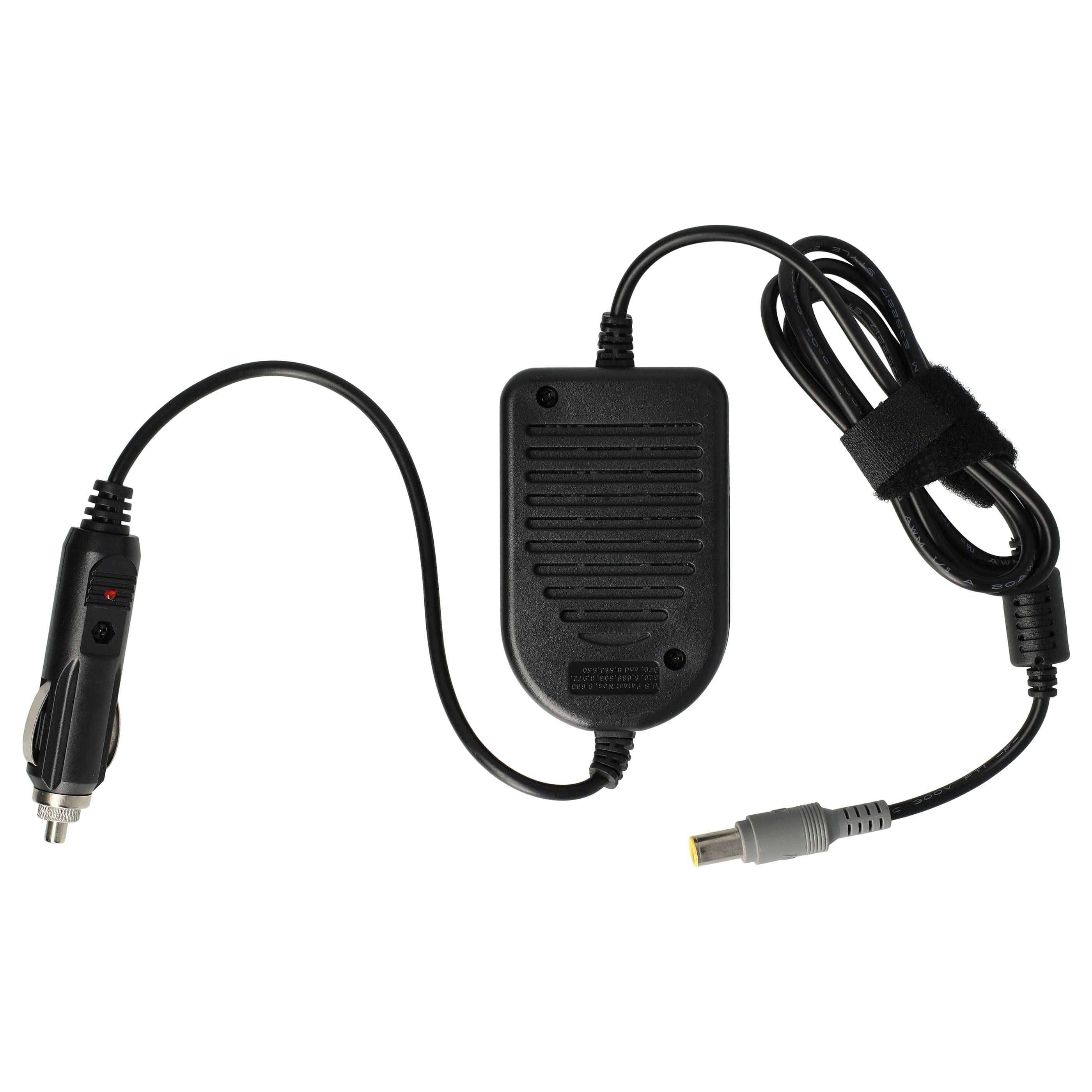 vhbw KFZ-Ladekabel kompatibel mit Lenovo ThinkPad Edge S430 | S440, E545 Notebook - 12V Ladegerät Schwarz 4,5 A