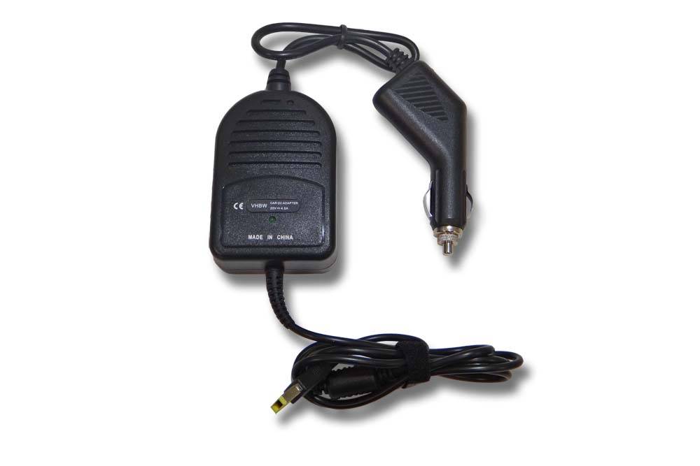 vhbw KFZ-Ladekabel kompatibel mit Lenovo IdeaPad Flex 15D, Flex 2 Pro, Flex 2 15, Flex 2 14 Notebook - 12V Ladegerät Schwarz 4,5 A