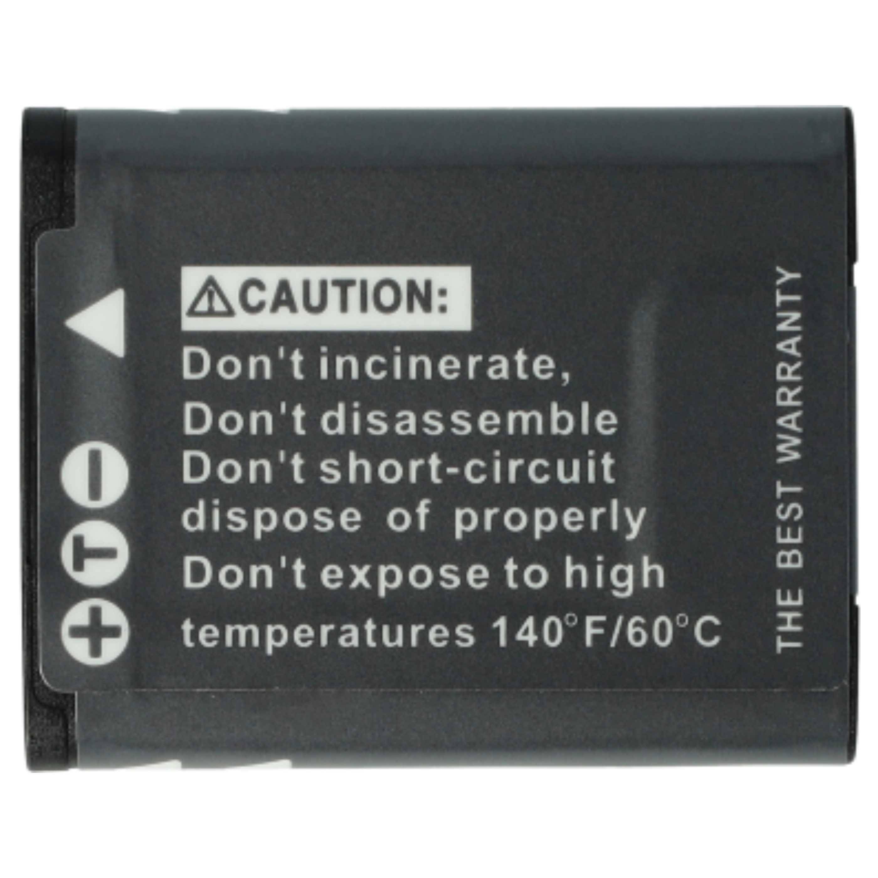 vhbw 3x Akku kompatibel mit Toshiba CAMILEO BW10 HD, BW10, SX-500, SX500, SX-900, SX900, PX-1686, PX1686 Kamera (500 mAh, 3,6 V, Li-Ion)