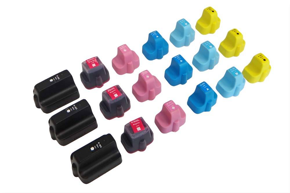 vhbw 18x Tintenpatronen kompatibel mit HP Photosmart C5183, C5180, C5190, C5188, C6100, C5194, C6154, C6150, C6170, C6160 Drucker (Kompatibel)