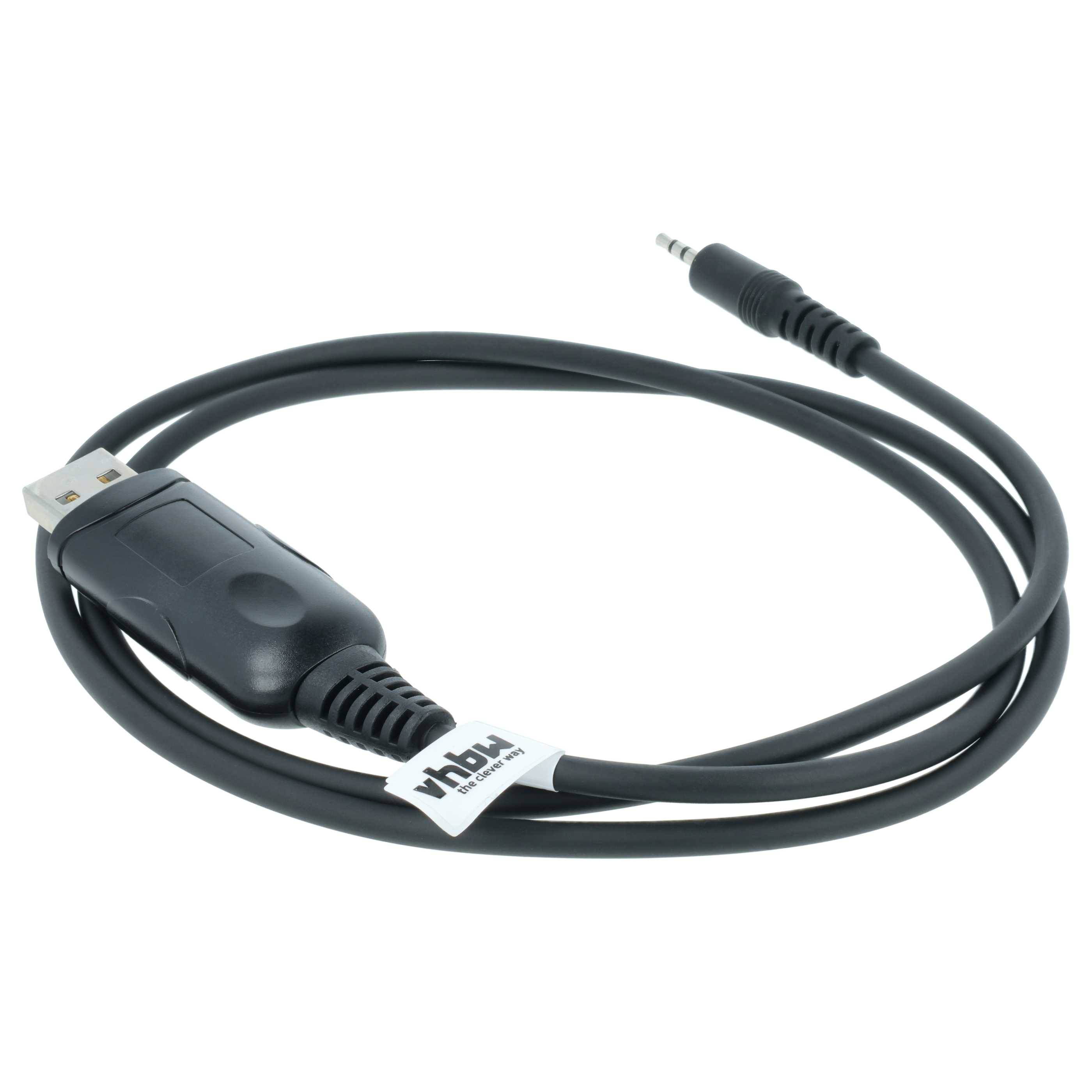 vhbw USB Programmierkabel Ersatz für Motorola PMKN4004, DSK001C706, AAPMKN4004 für Funkgerät, schwarz