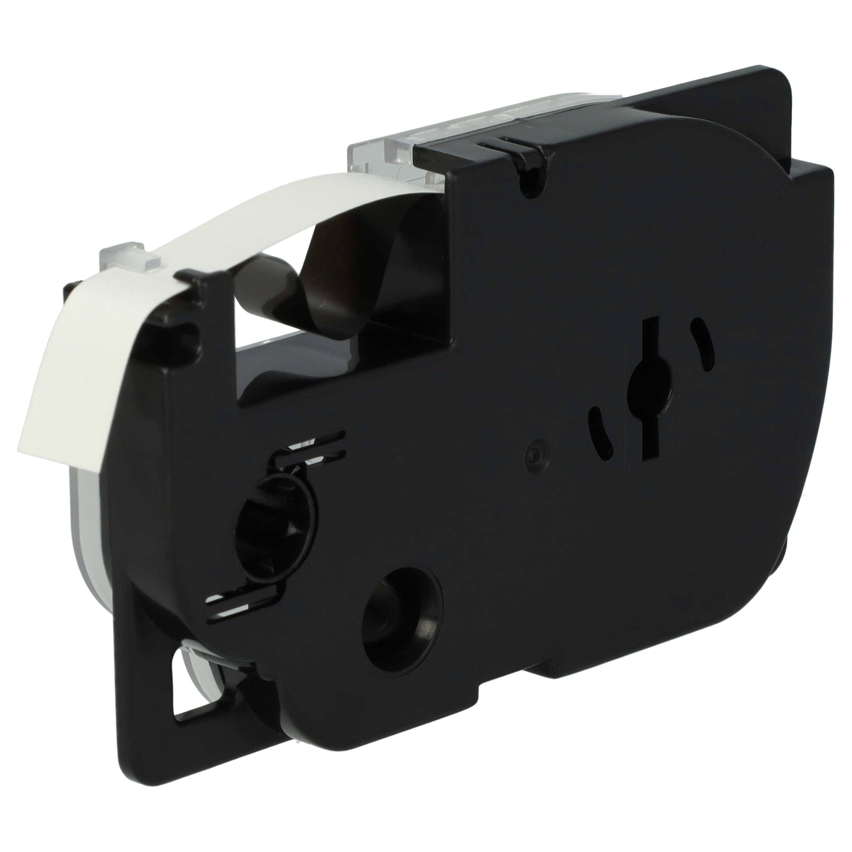 vhbw Schriftband-Kassette kompatibel mit Casio KL-300 | KL-70E, KL-200E, KL-60, KL-7400, KL-7000, KL-7200 Etiketten-Drucker 8m x 9mm Schwarz auf