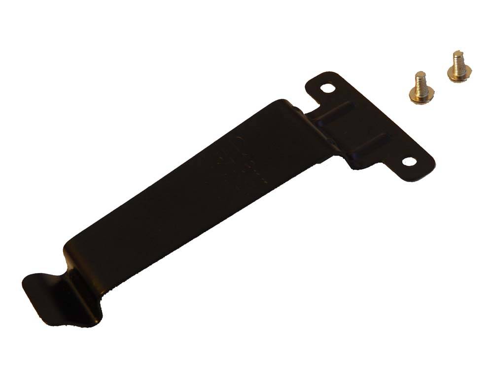 vhbw Gürtelclip kompatibel mit Kenwood TH-205, TH-21, TH-215, TH-21AT, TH-21BT, TH-22, TH-225, TH-22A Funkgerät - Schrauben, Metall, Schwarz