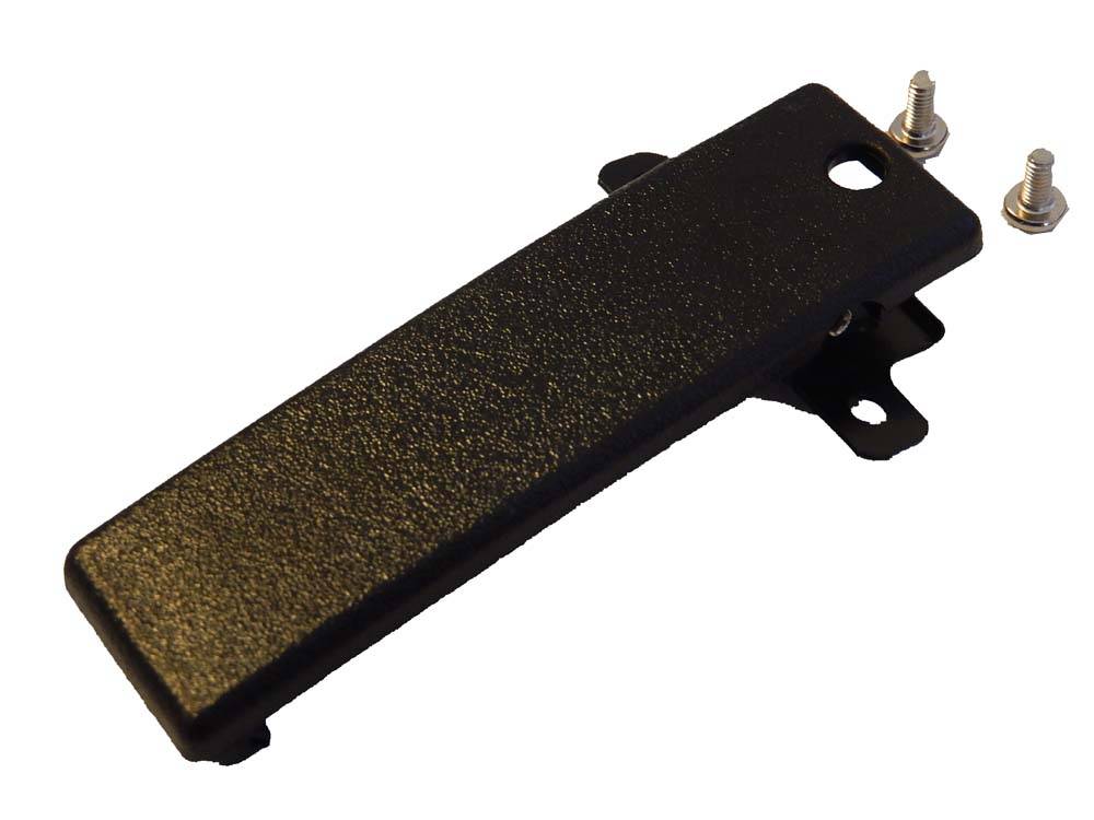 vhbw Gürtelclip kompatibel mit Kenwood TH-22E, TH-235, TH-235A, TH-235E, TH-25, TH-26, TH-27, TH-22AT Funkgerät - Schrauben, Kunststoff, Schwarz