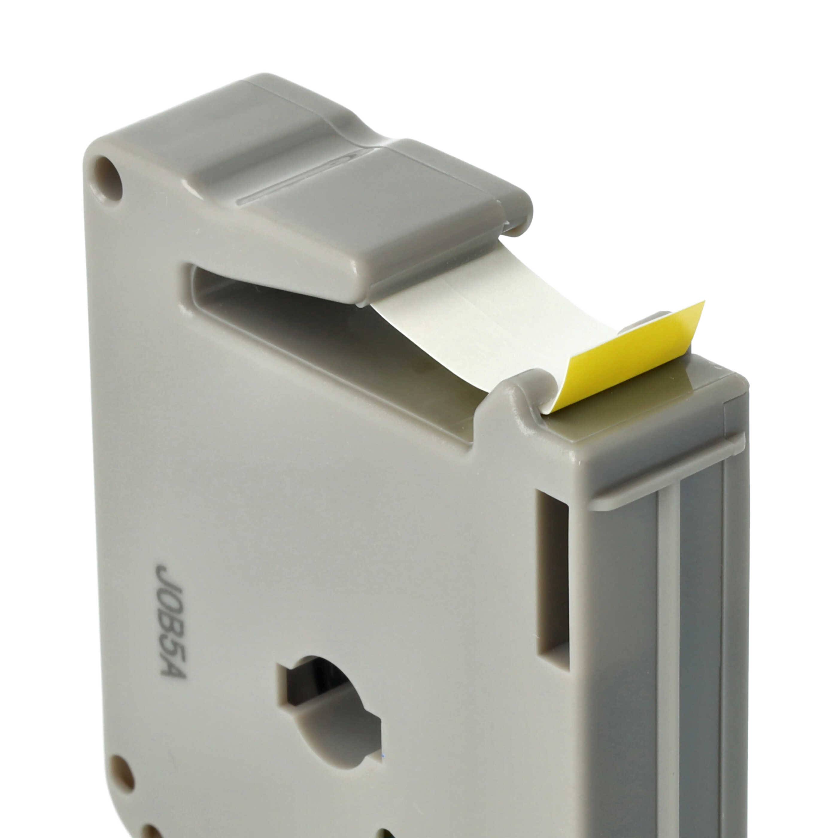 vhbw Schriftband-Kassette kompatibel mit Brother PT PT-70HOL, PT-70HK, PT-70BMH, PT-70BM, PT-70BBVP Etiketten-Drucker 8m x 12mm Schwarz auf Gelb