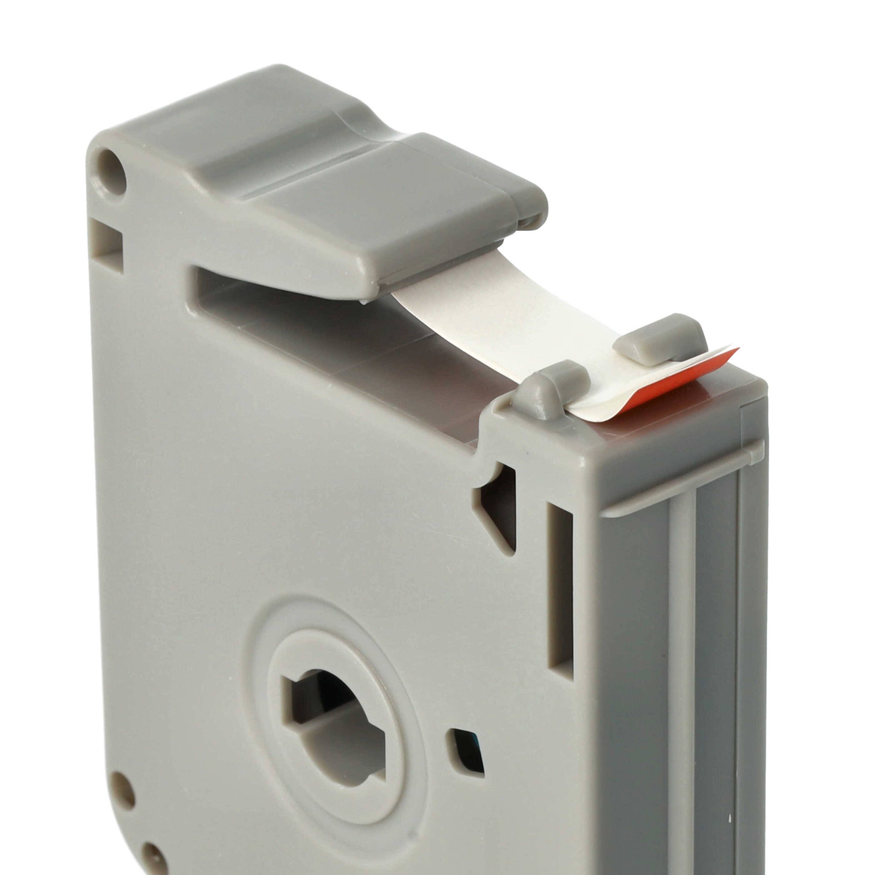 vhbw Schriftband-Kassette Ersatz für Brother M-K421 für Etiketten-Drucker 8m x 9mm Schwarz auf Rot