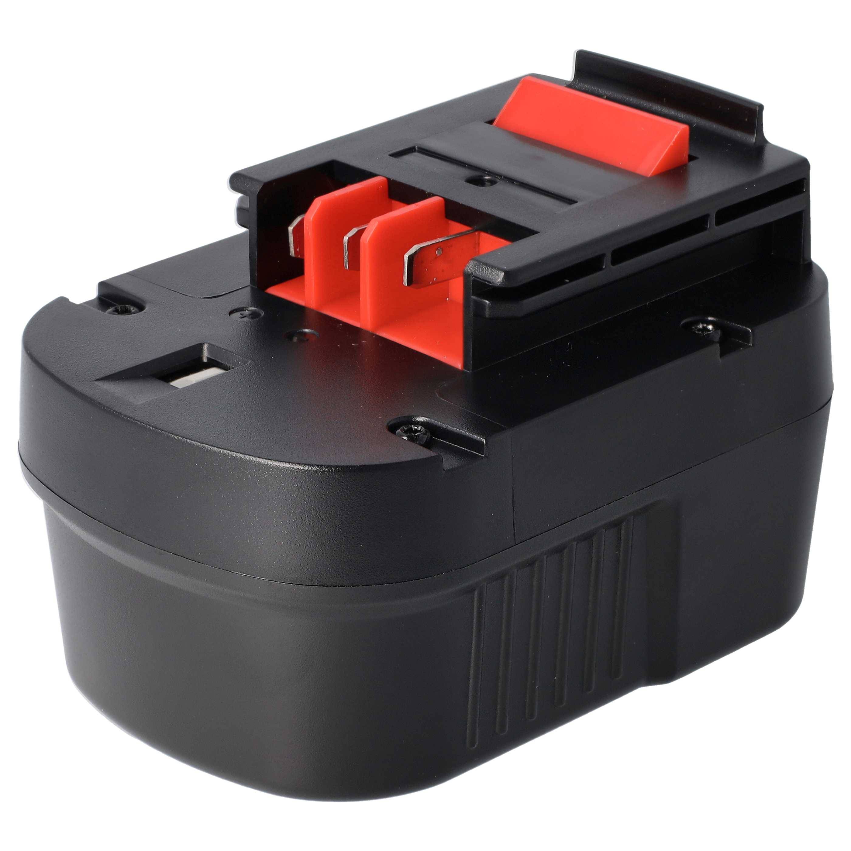 vhbw Akku kompatibel mit Black & Decker HPD12K-2, KC2000FK, PS122K, PS122KB, PS12HAK, SS12 Elektrowerkzeug (1500mAh NiMH 12 V)