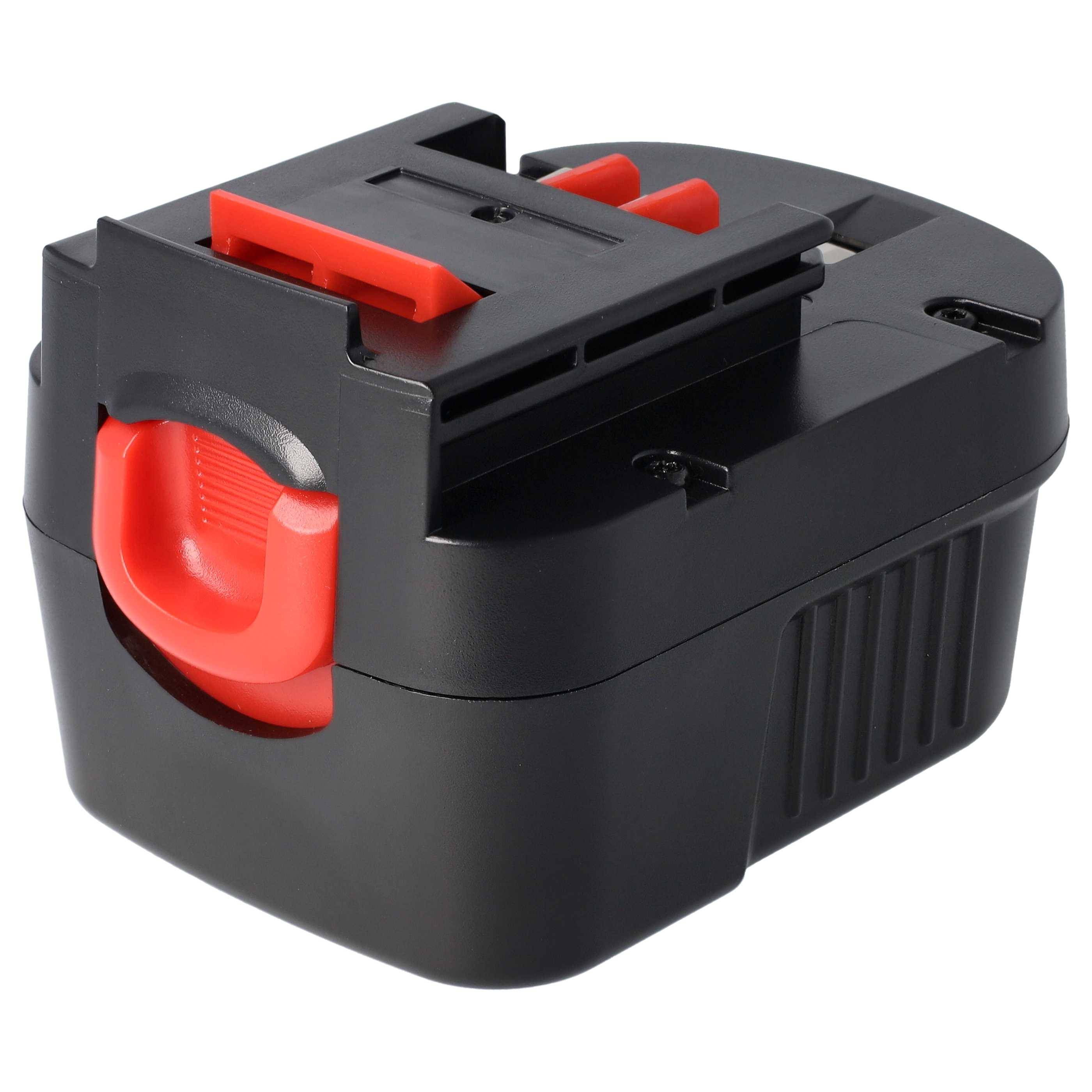 vhbw Akku kompatibel mit Black & Decker HPD12K-2, KC2000FK, PS122K, PS122KB, PS12HAK, SS12 Elektrowerkzeug (1500mAh NiMH 12 V)