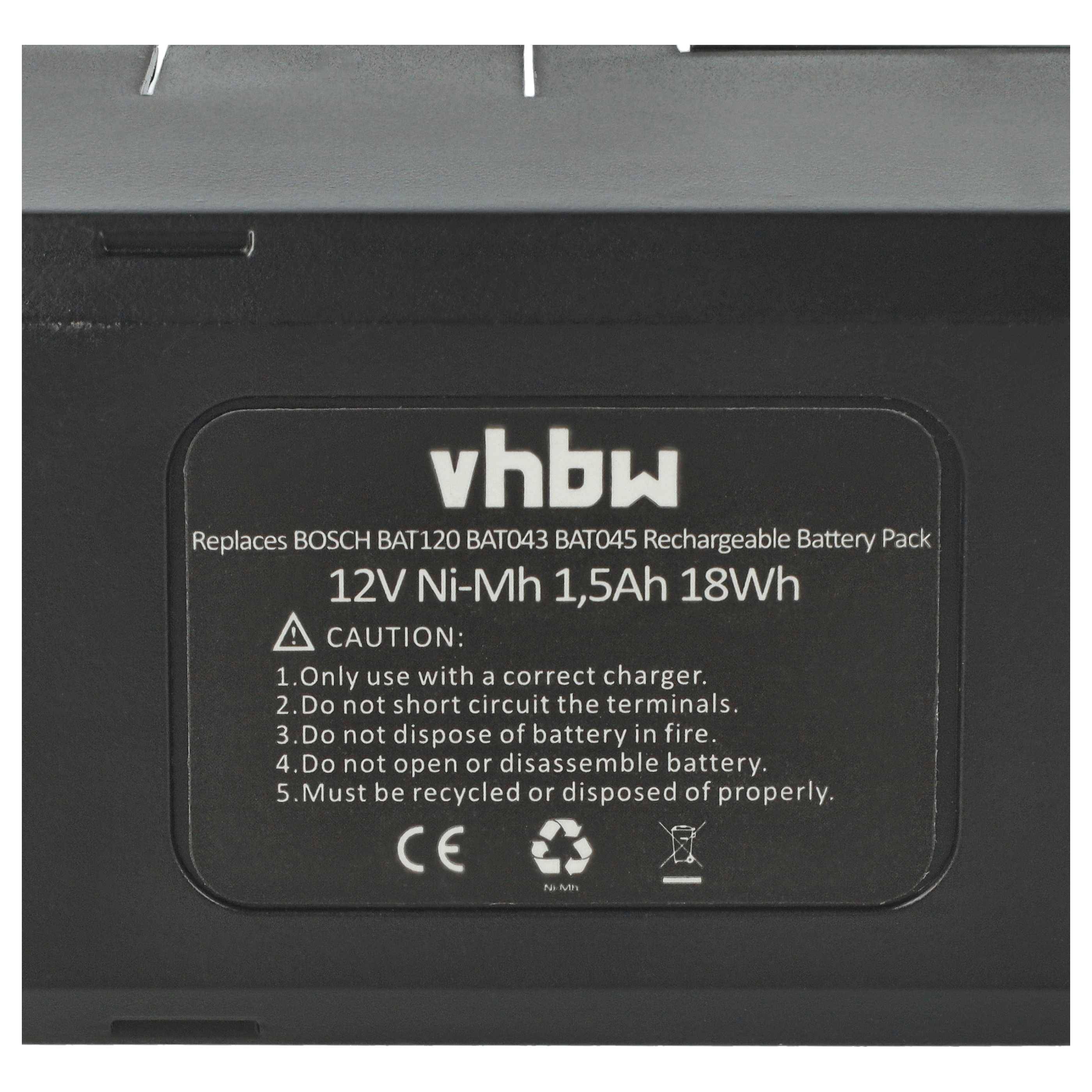 vhbw 2x Akku kompatibel mit Würth ATS 12 -P, ATS 12 P, ATS 12-P, ATS12-P, ATS 12P, ATS12 -P, ATS12 P Werkzeug (1500 mAh, NiMH, 12 V)