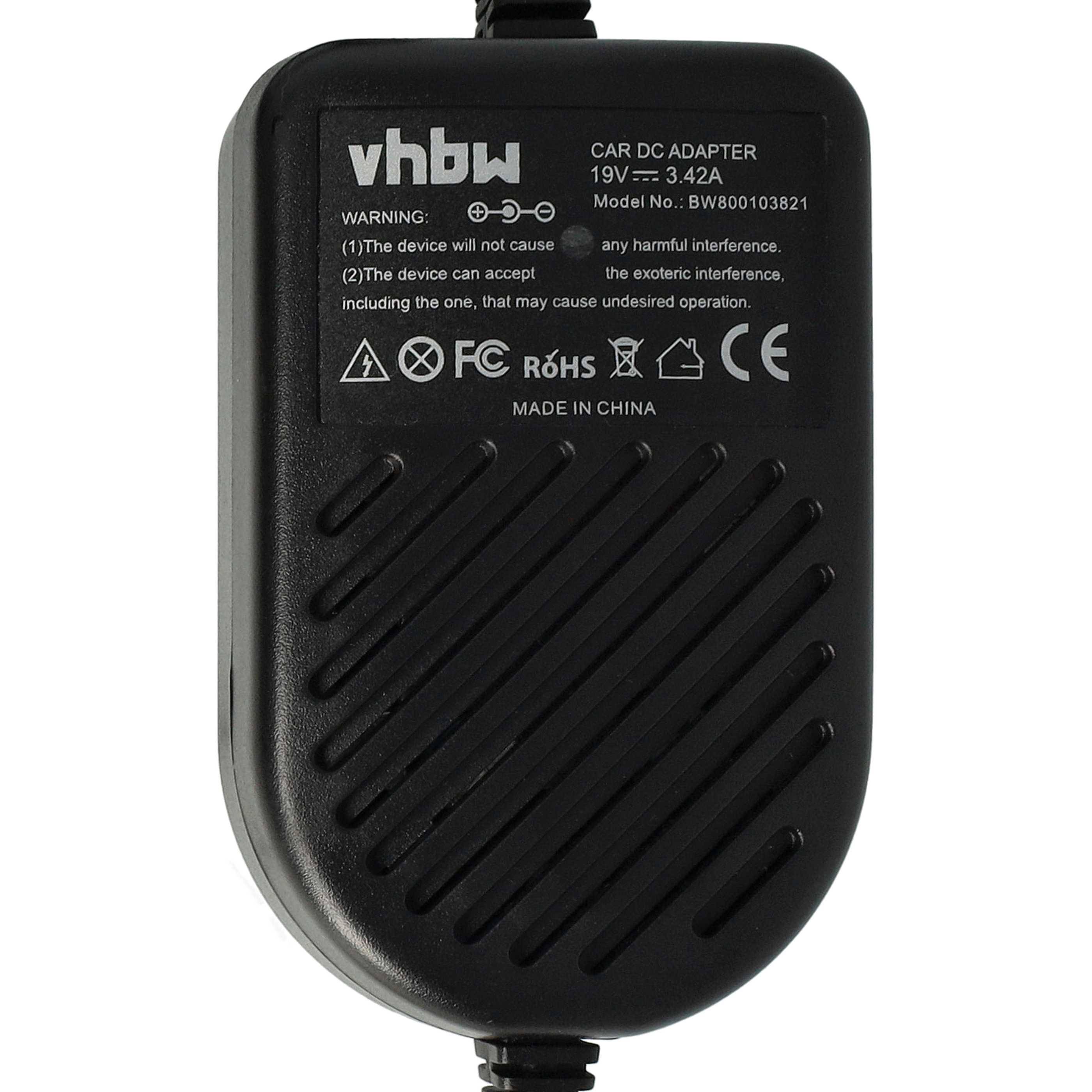 vhbw KFZ-Ladekabel kompatibel mit Acer eMachines G627, G630, G725, G720 Notebook - 12V Ladegerät Schwarz 3.42 A