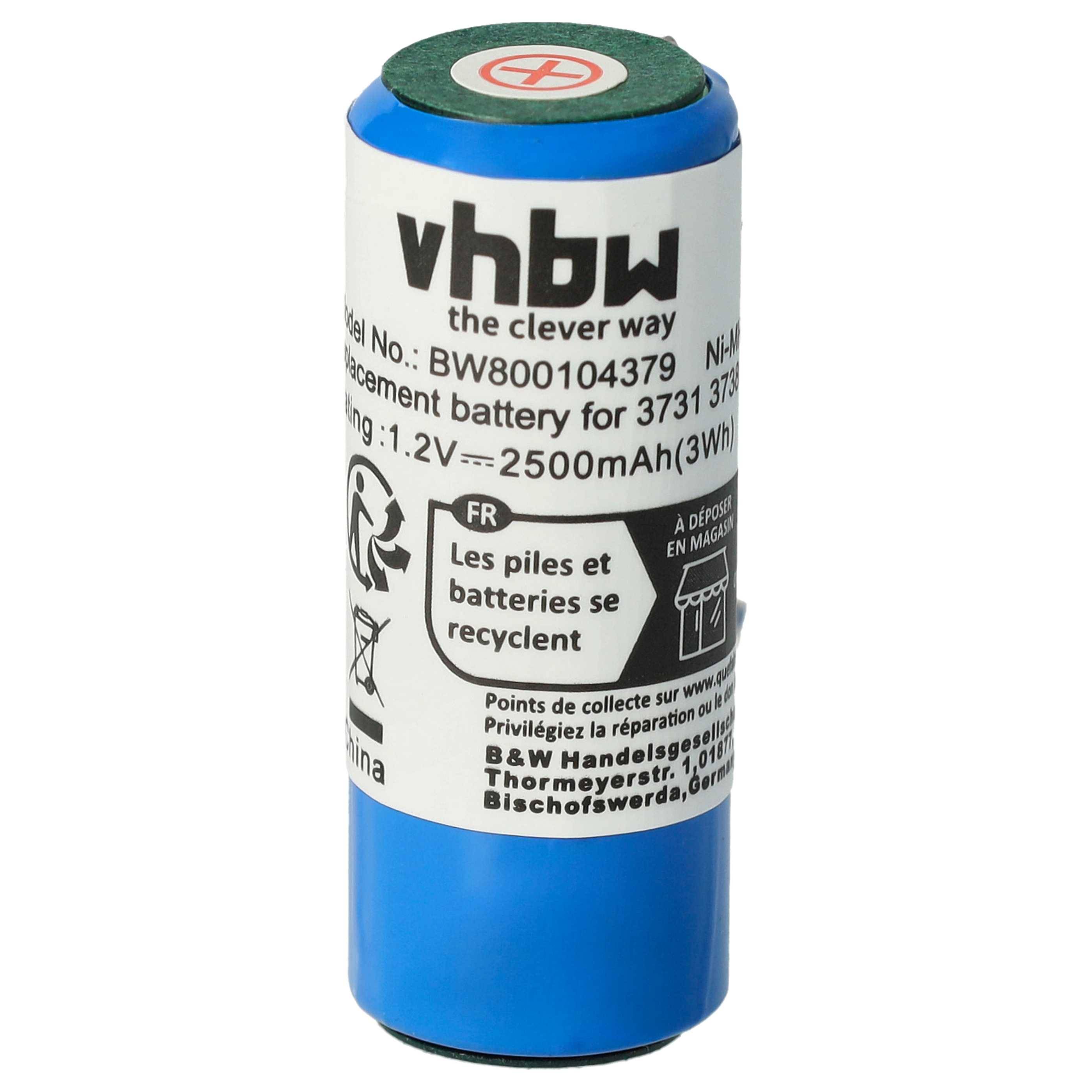 vhbw Akku kompatibel mit Braun Oral-B Triumph, Vitality elektrische Zahnbürste (2500mAh, 1,2V, NiMH)