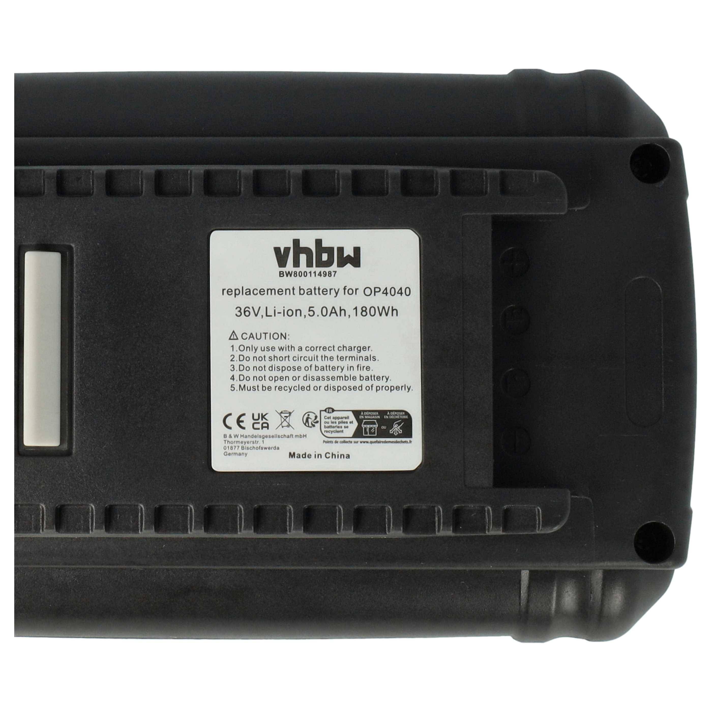 vhbw 3x Akku kompatibel mit Ryobi RY40250 | RY40220, RY40201A, RY40200, RY40202, RY40204, RY40402, RY40400, RY40210 Werkzeug (5000 mAh, Li-Ion, 36