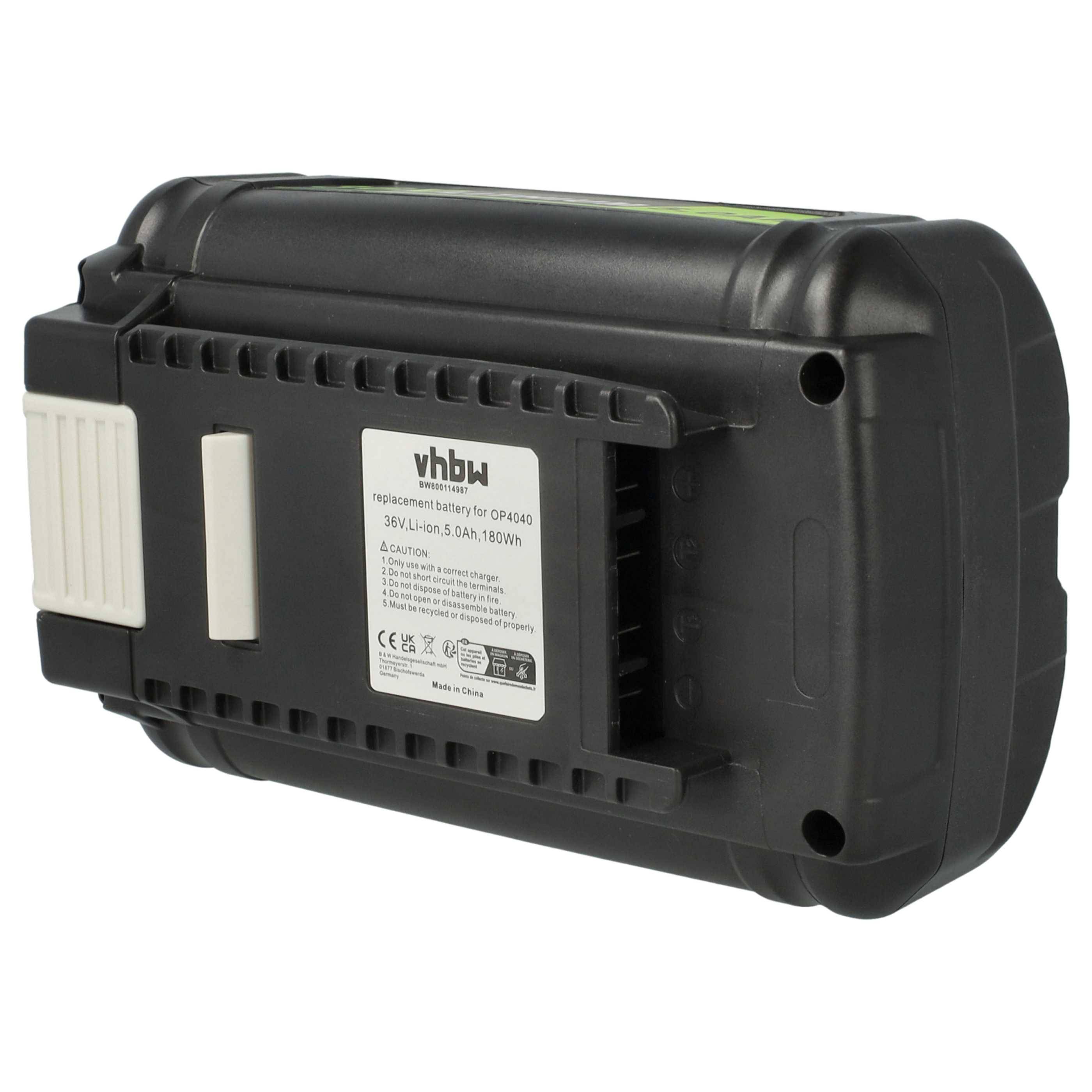 vhbw 2x Akku kompatibel mit Ryobi RY40460 | RY40450, RY40402A, RY40403, RY40403A, RY40411, RY40410, RY40440, RY40430 Werkzeug (5000 mAh, Li-Ion, 36