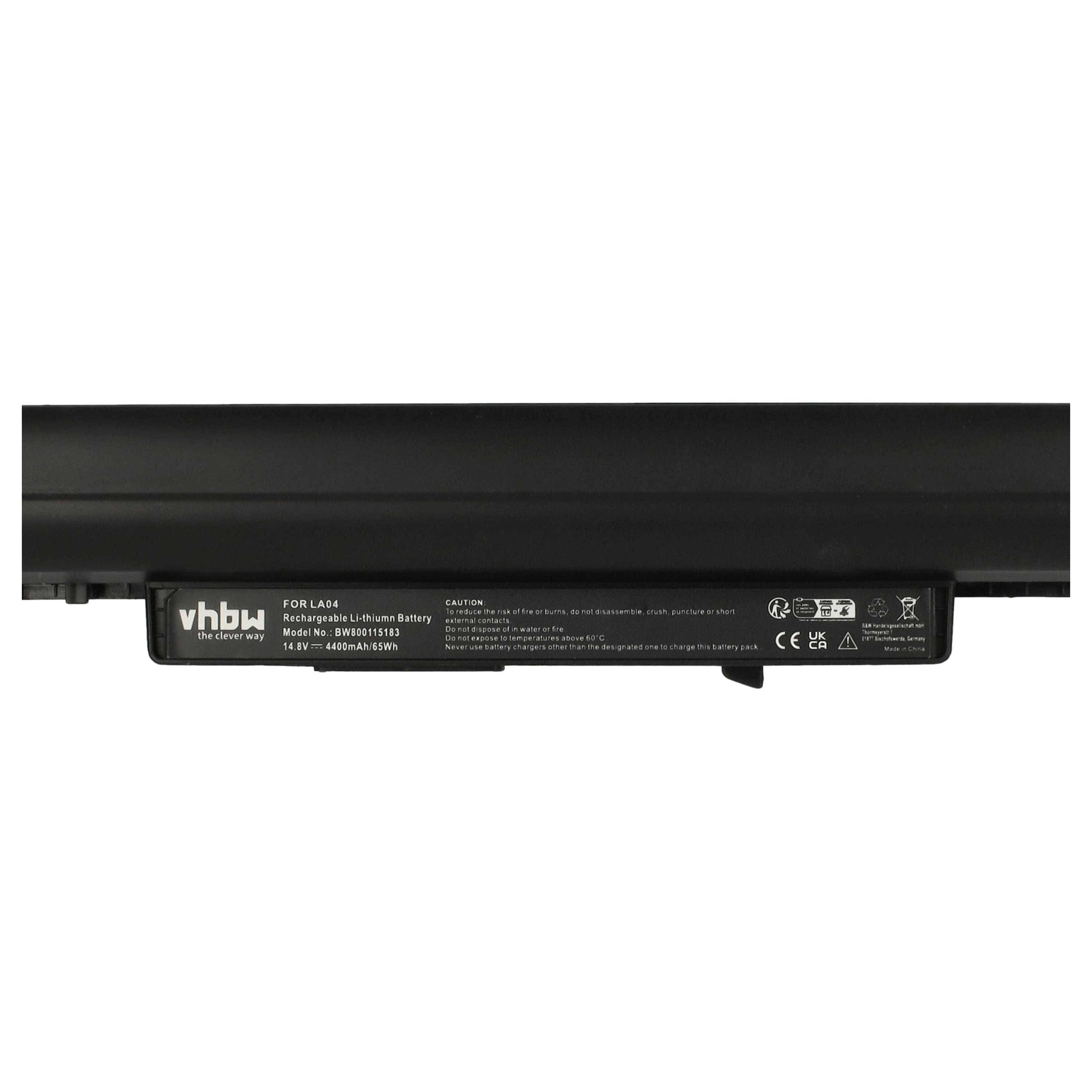 vhbw Akku kompatibel mit HP Pavilion Touchsmart 15-N010SG, Touchsmart 15-N040US Notebook (4400mAh, schwarz)