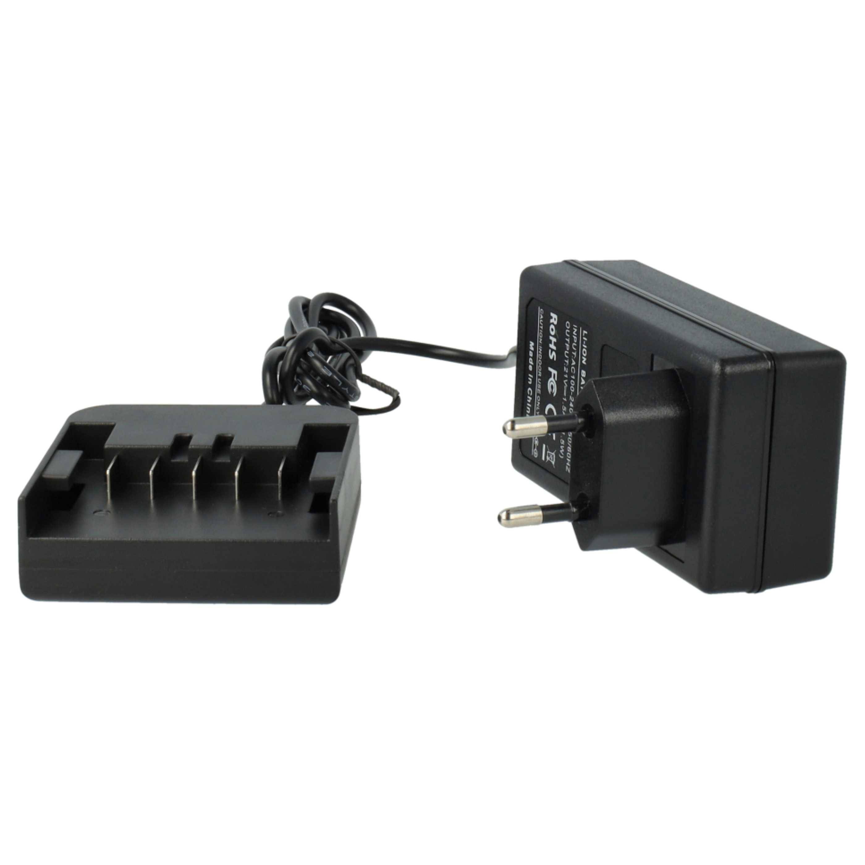 vhbw Ladegerät kompatibel mit Fischer FSS 18V 600 - Set 3, FSS 18V 600 - Set 4 Werkzeug Li-Ion-Akkus