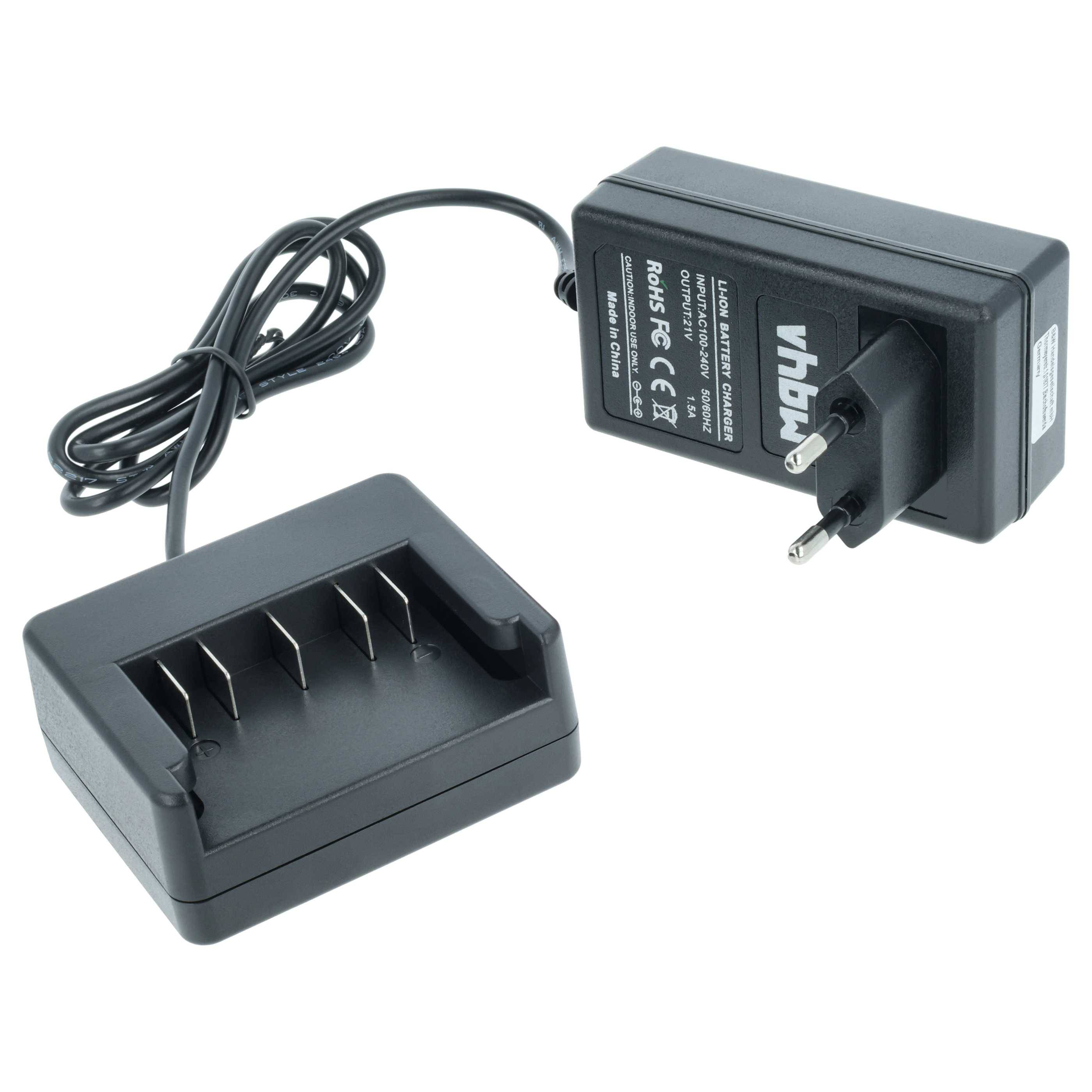 vhbw Ladegerät kompatibel mit Bosch GBH 18 V-LI | GCB 18 V-LI, GDR 18 V-LI, GDS 18 V-LI, GDS 18V-LI HT, GGS 18 V-LI Werkzeug Akkus