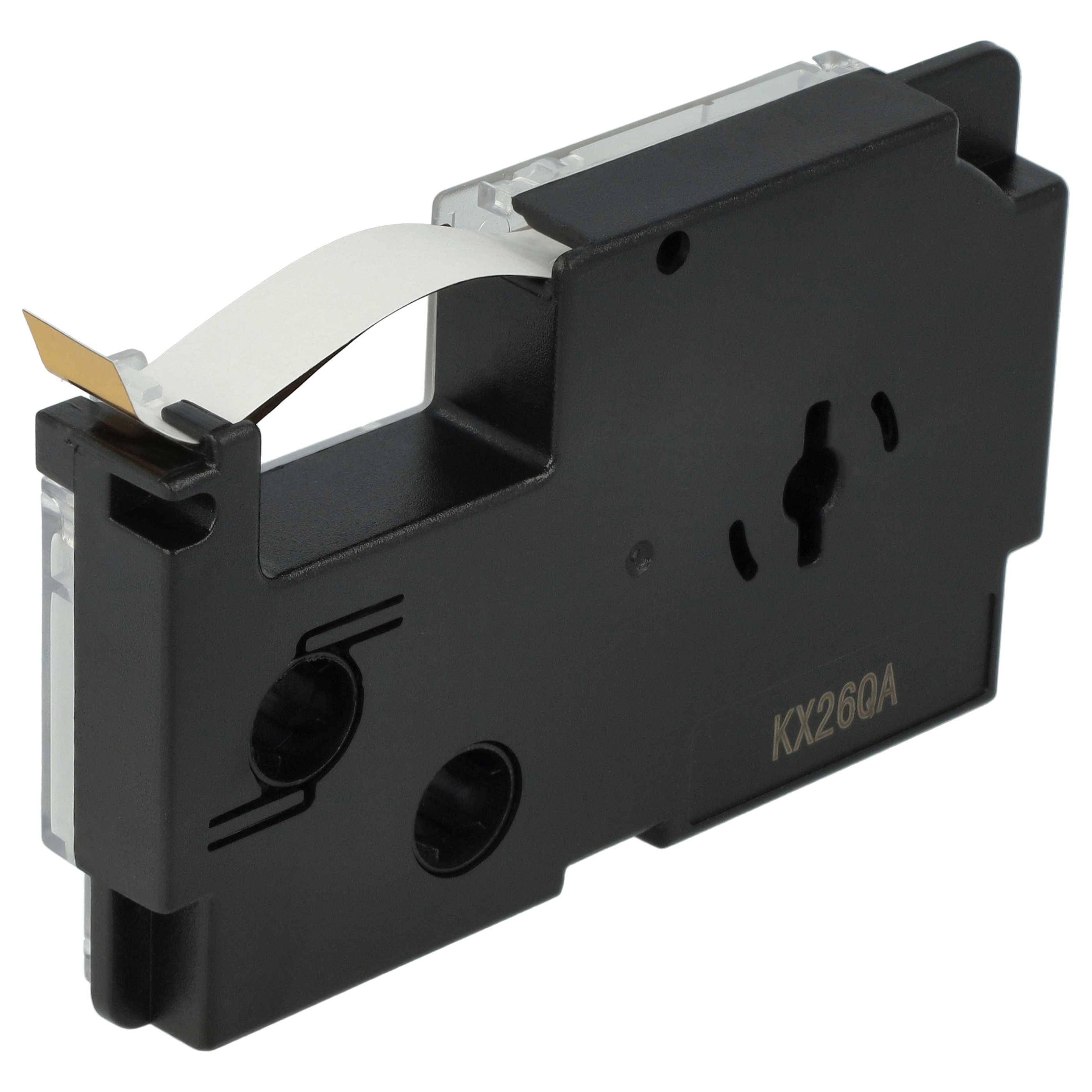 vhbw Schriftband-Kassette kompatibel mit Casio KL-P1000 | KL-HD1 Etiketten-Drucker 8m x 9mm Schwarz auf Gold