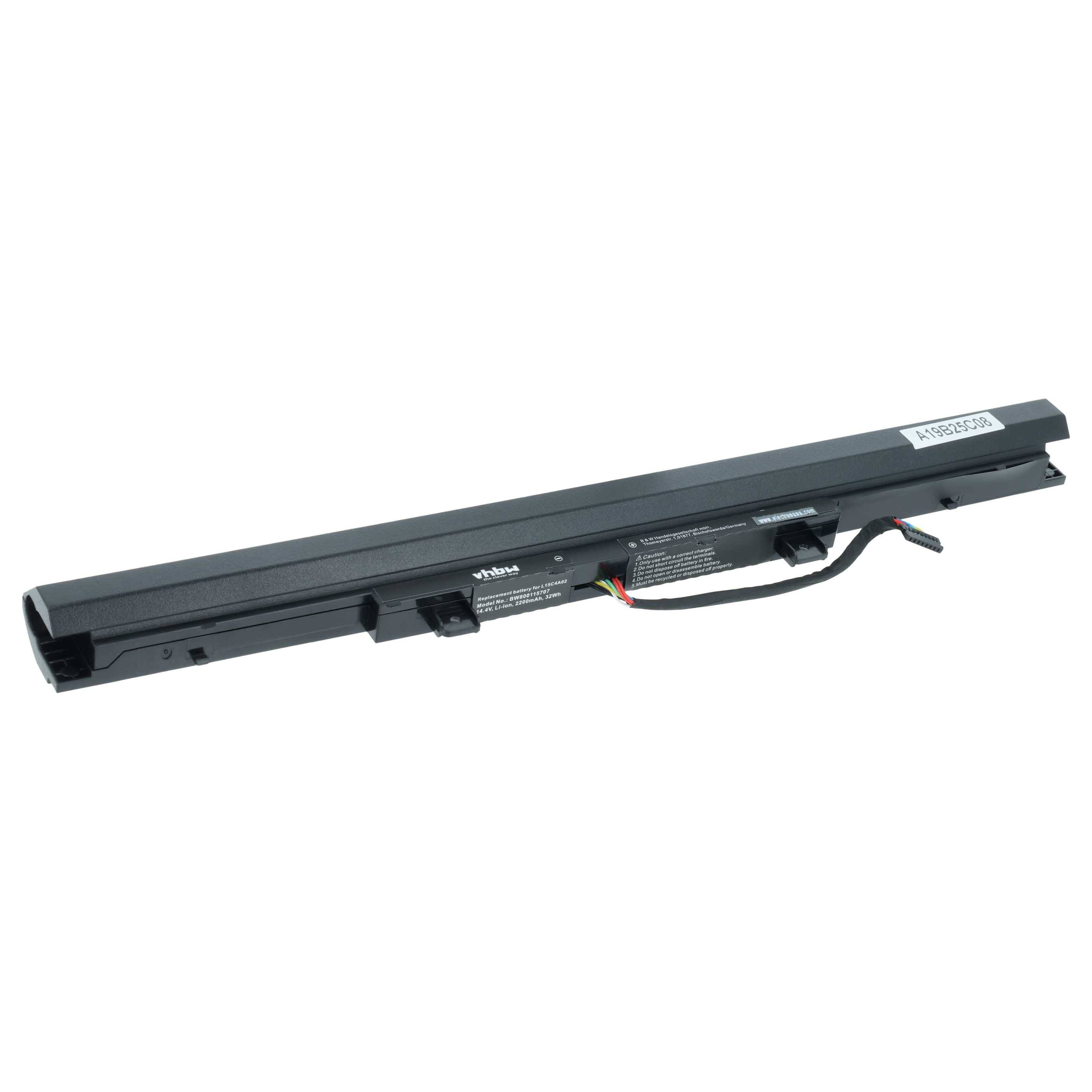 vhbw Akku kompatibel mit Lenovo IdeaPad V110-15IAP-80TG00W2MZ, V110-15IAP-80TG00W2GE Notebook (2200 mAh, 14,4 V, Li-Ion)