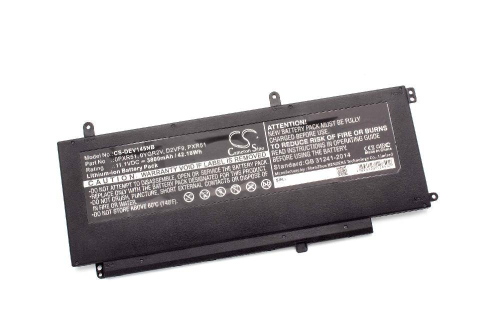 vhbw Akku kompatibel mit Dell Vostro 14-5459D-1848S, 14-5459D-1848G, 14-5459D-2608S Notebook (3800 mAh, 11,1 V, Li-Ion)