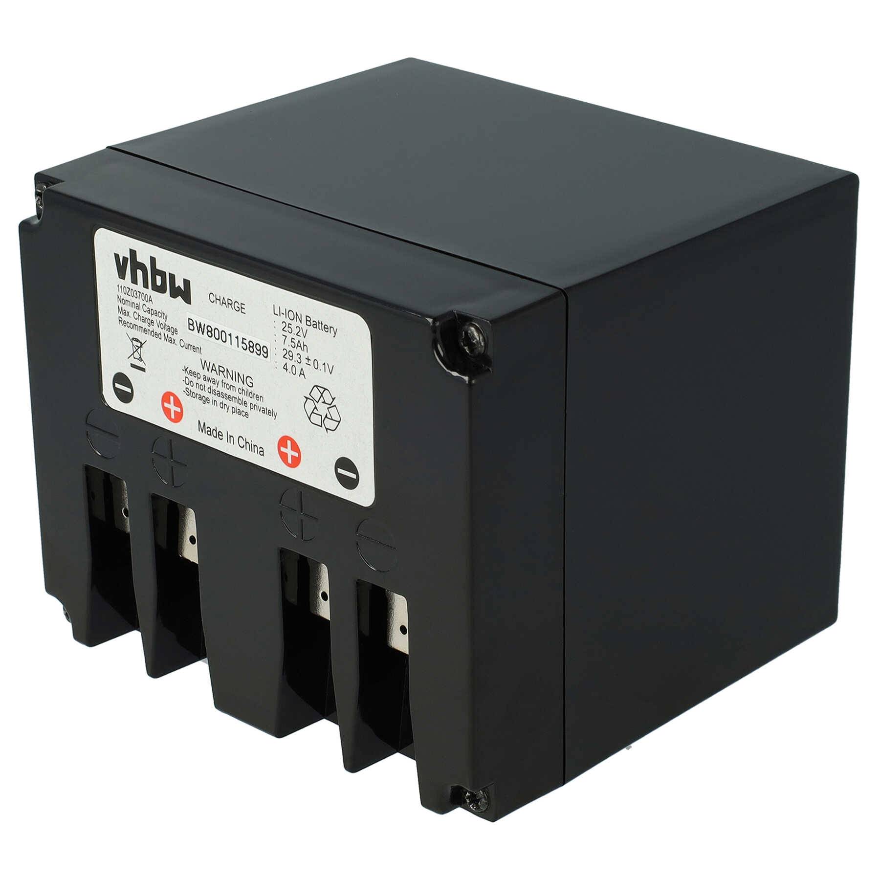 vhbw Akku Ersatz für Zucchetti 110Z03700A, Typ B für Rasenmäher (7500mAh 25,2V Li-Ion)