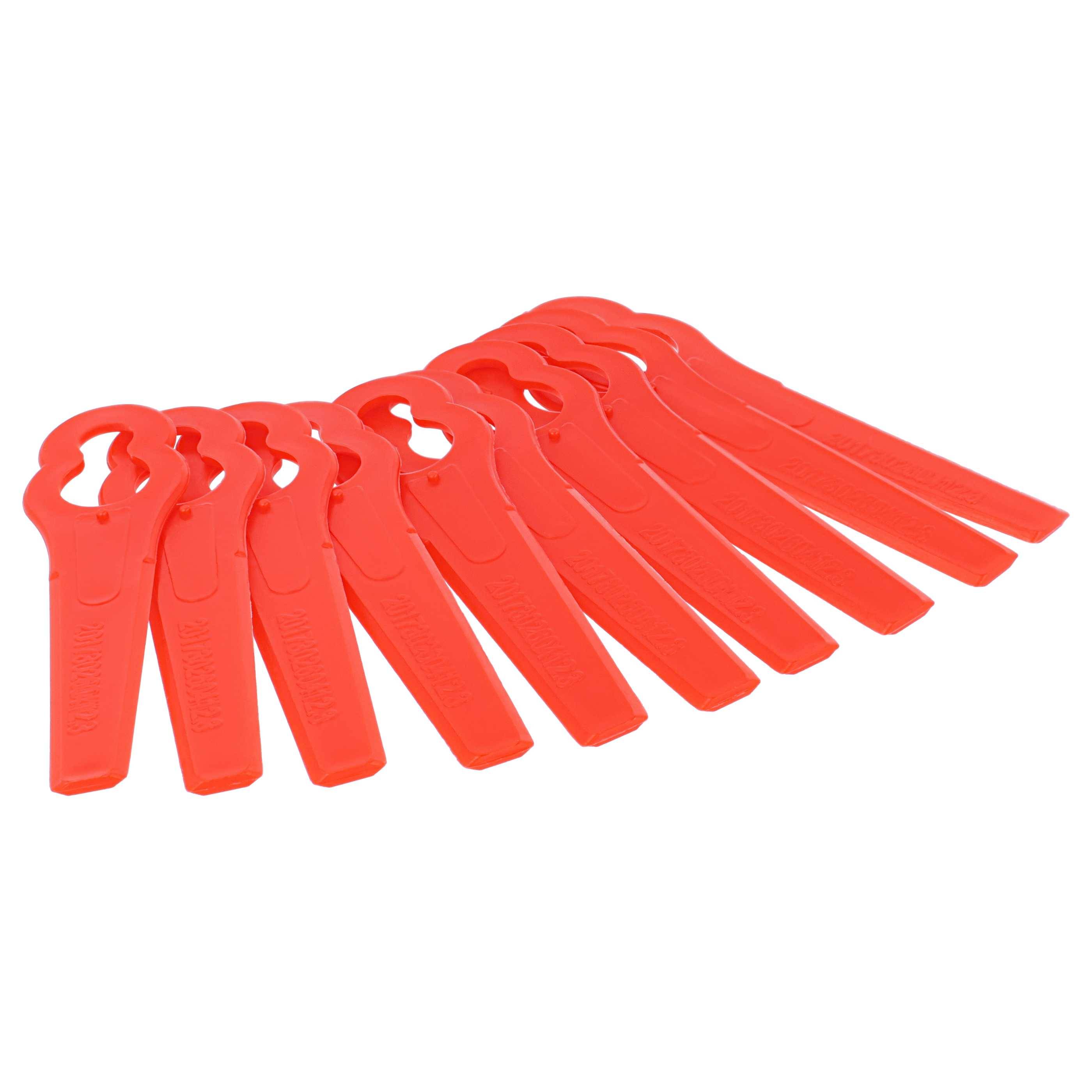 vhbw 10x Ersatz-Messer kompatibel mit Bosch ART 26 Li, ART 26 Easytrimm Accu, ART 26 Combitrim Rasentrimmer - Ersatzklinge Rot, Kunststoff