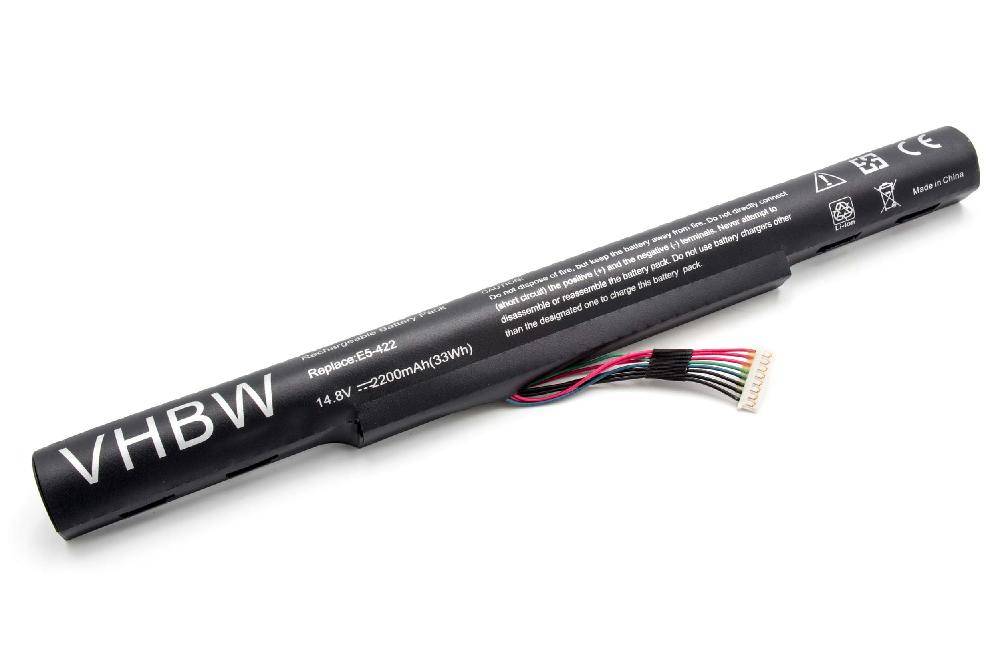 vhbw 1x Akku kompatibel mit Acer Aspire F5-571G-P8PJ, F5-571G-P98G, F5-571G-384P, F5-571G-504H Notebook (2200 mAh, 14,8 V, Li-Ion)