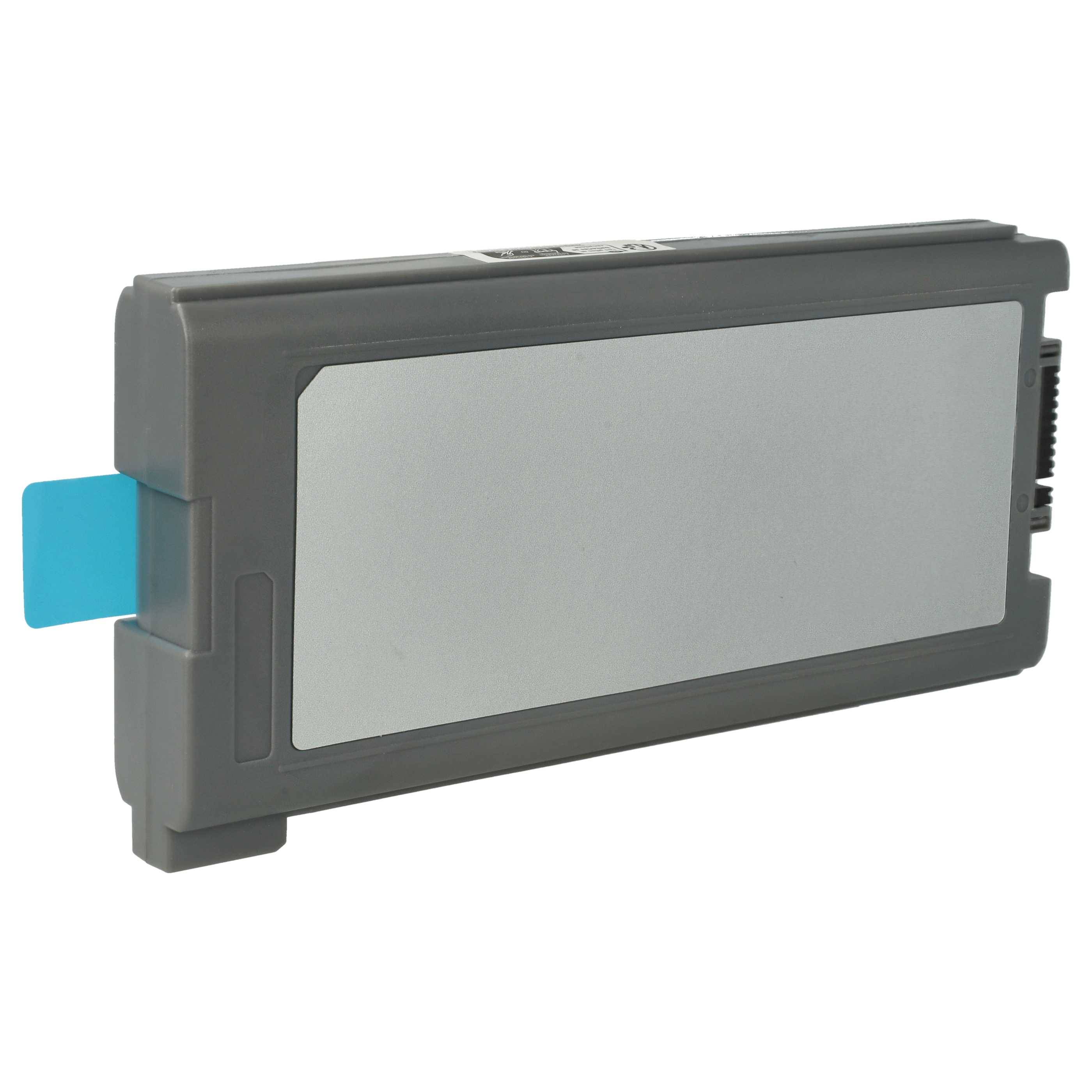 Eine graue Druckerpatrone mit einem blauen Abziehreiter, verwendet für Drucker.