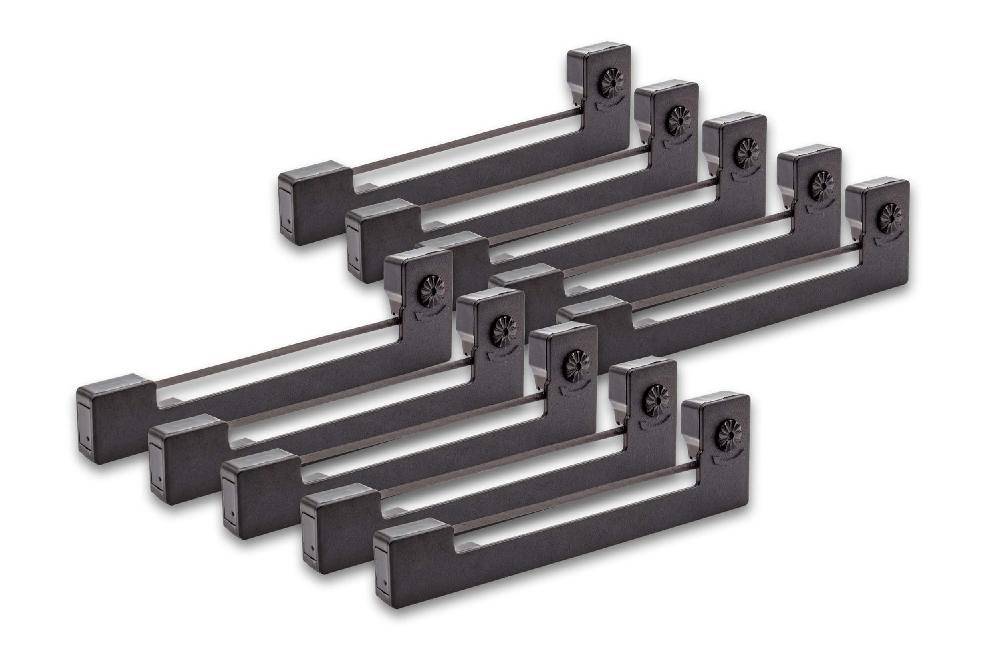 vhbw 10x Farbband Nylonband Tintenband kompatibel mit Nadeldrucker Epson 182, 183, 185, 190, 190 Serie, 195, EHT 10 Ersatz für Epson ERC-09, Epson