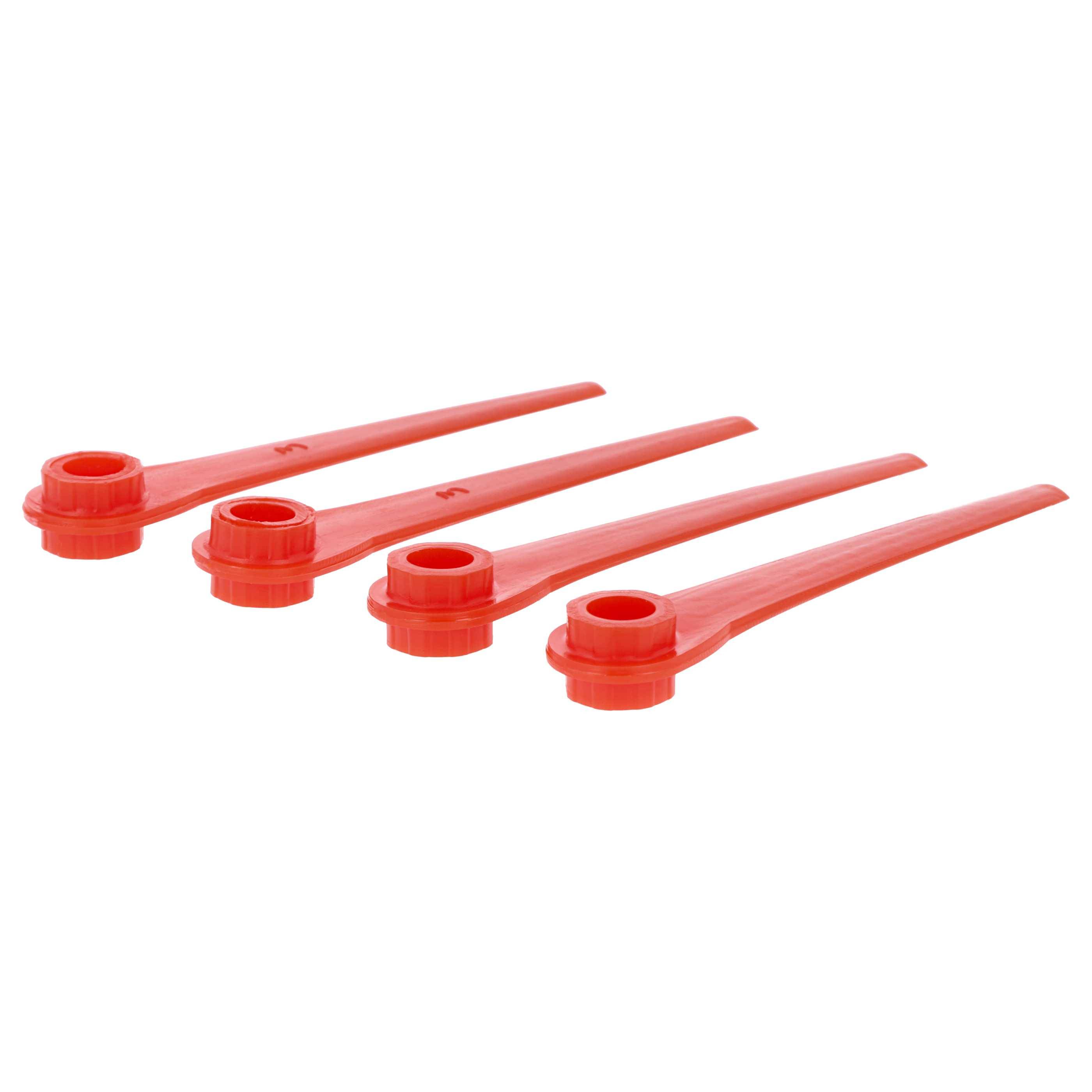 vhbw 10x Ersatz-Messer kompatibel mit Gardena Comfort-Cut Li18/23R 9825, Li18/23R 9825-20 Rasentrimmer - Ersatzklinge Rot, Kunststoff