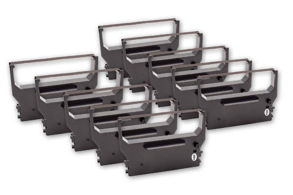 vhbw 10x Farbband Nylonband Tintenband kompatibel mit Nadeldrucker Samsung ER 350, ER350, ER550