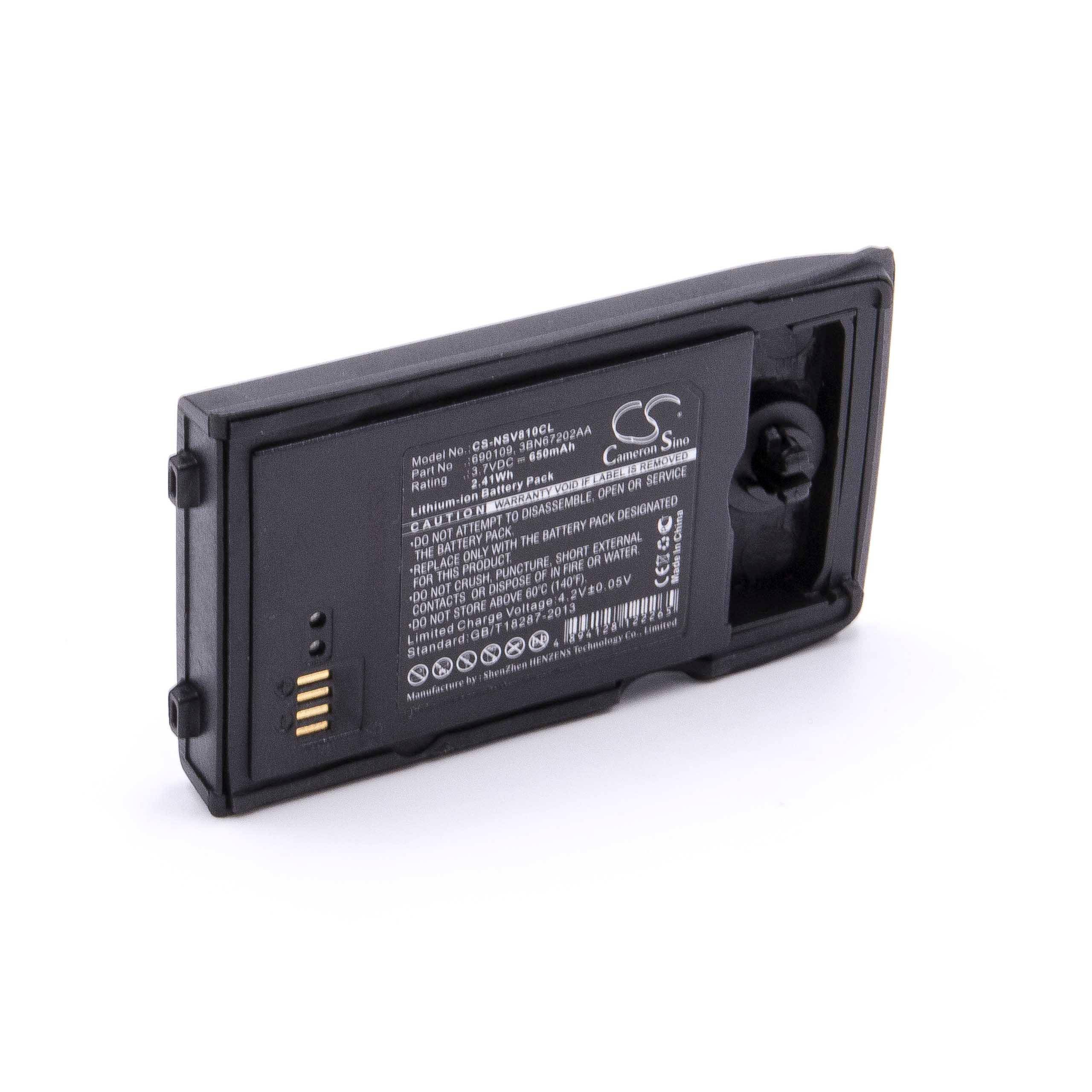 vhbw Akku kompatibel mit Alcatel 3BN67200AA, 500 DECT Handset, 3BN67206AA, 3BN67201AA schnurlos Festnetz Telefon (650 mAh, 3,7 V, Li-Ion) Schwarz